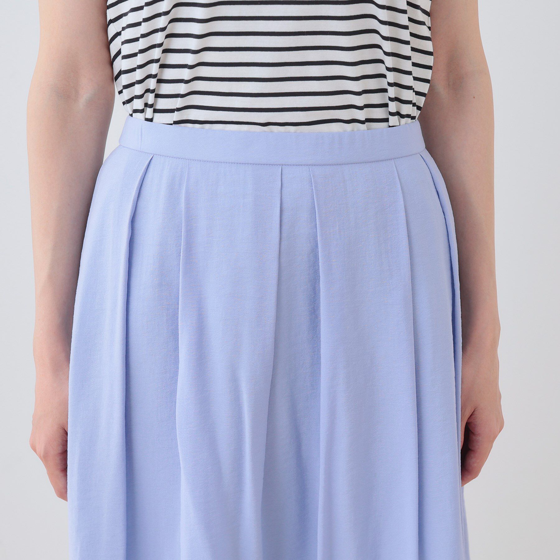 INDIVI「【洗える／SETUP可能】シアータックフレアスカート」|スカート|