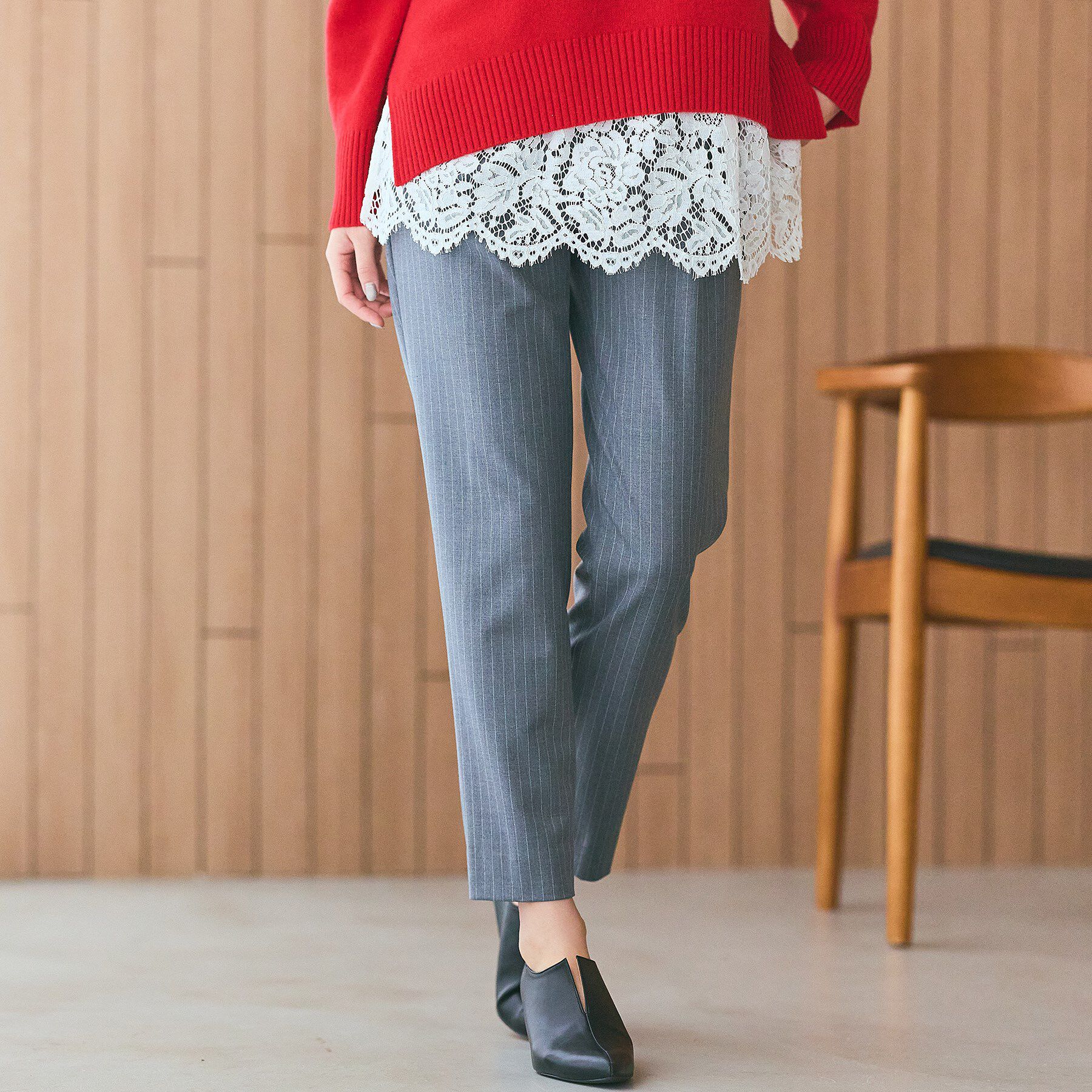 INDIVI「【洗える／裏起毛】ストレッチウォームパンツ」|その他|