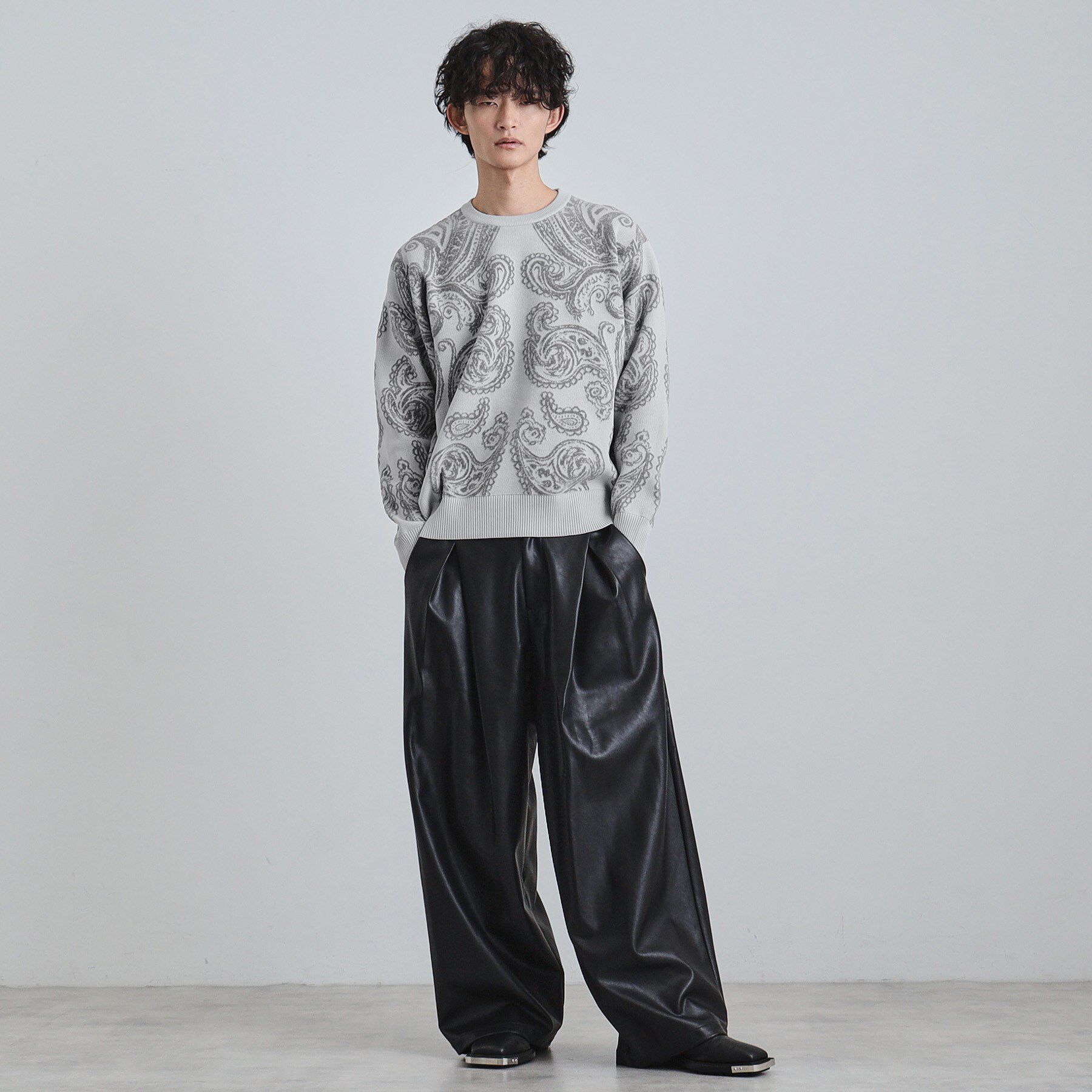 tk.TAKEO KIKUCHI「【洗える】ペイズリーニットプルオーバー」|ニット・セーター|