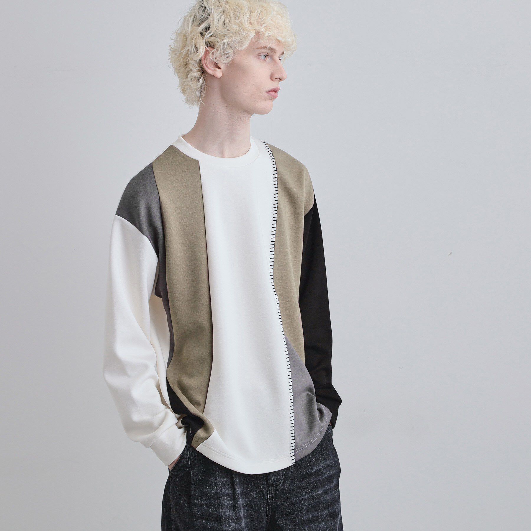 tk.TAKEO KIKUCHI「ダイヤゴナルブランケットカットソー」|Tシャツ・カットソー|