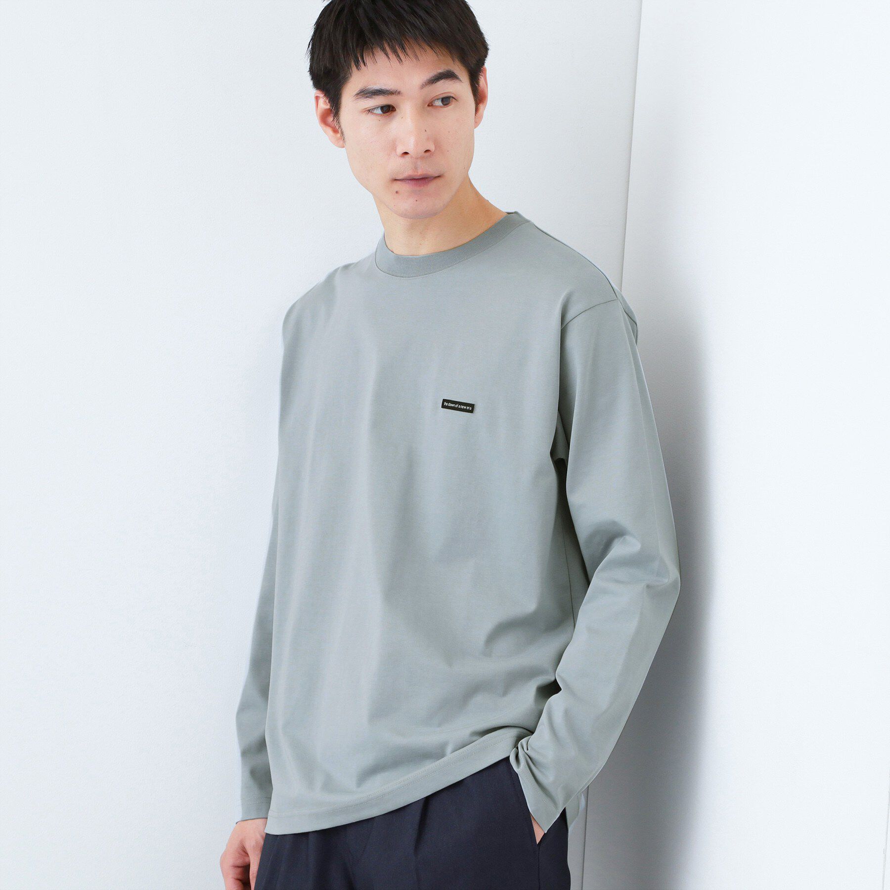 THE SHOP TK「ワンポイントプレーティングプルオーバー」|Tシャツ・カットソー|ライトグリーン(02