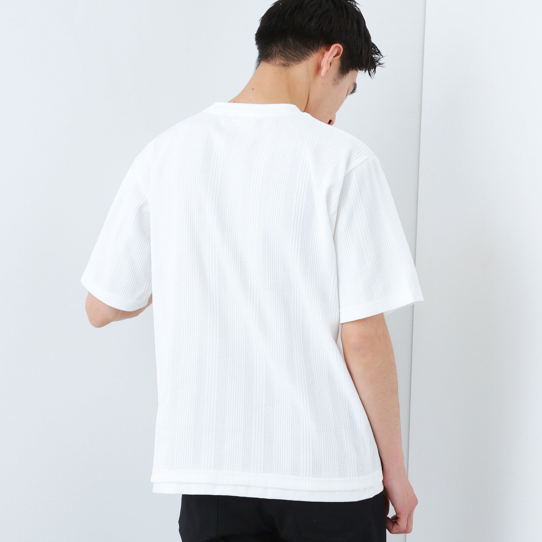 THE SHOP TK「【C／C】フェイクプルオーバー S／S」|Tシャツ・カットソー|