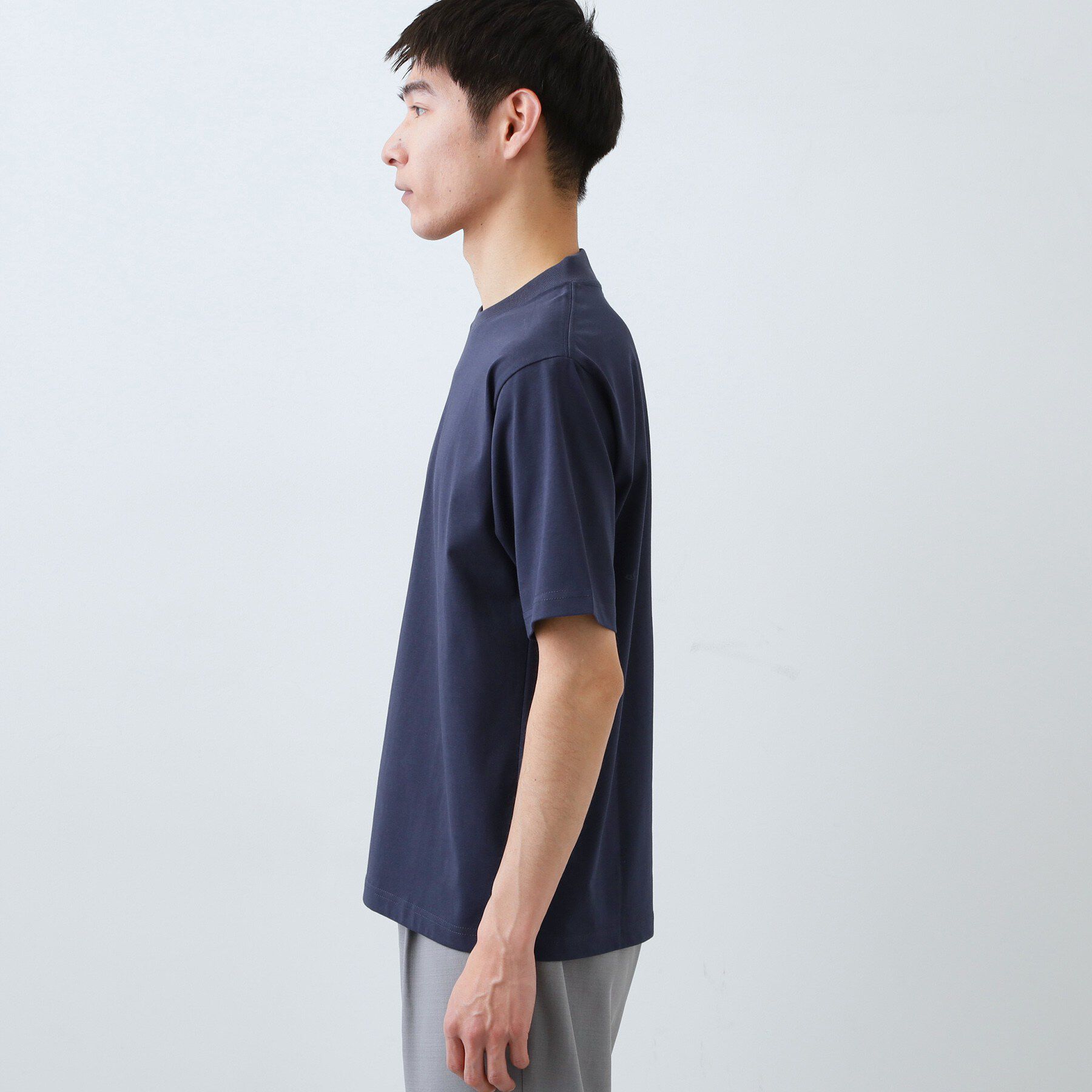 THE SHOP TK「【ジャケットインにもおすすめ】きれいめ半袖Tシャツ 洗濯機OK」|Tシャツ・カットソー|