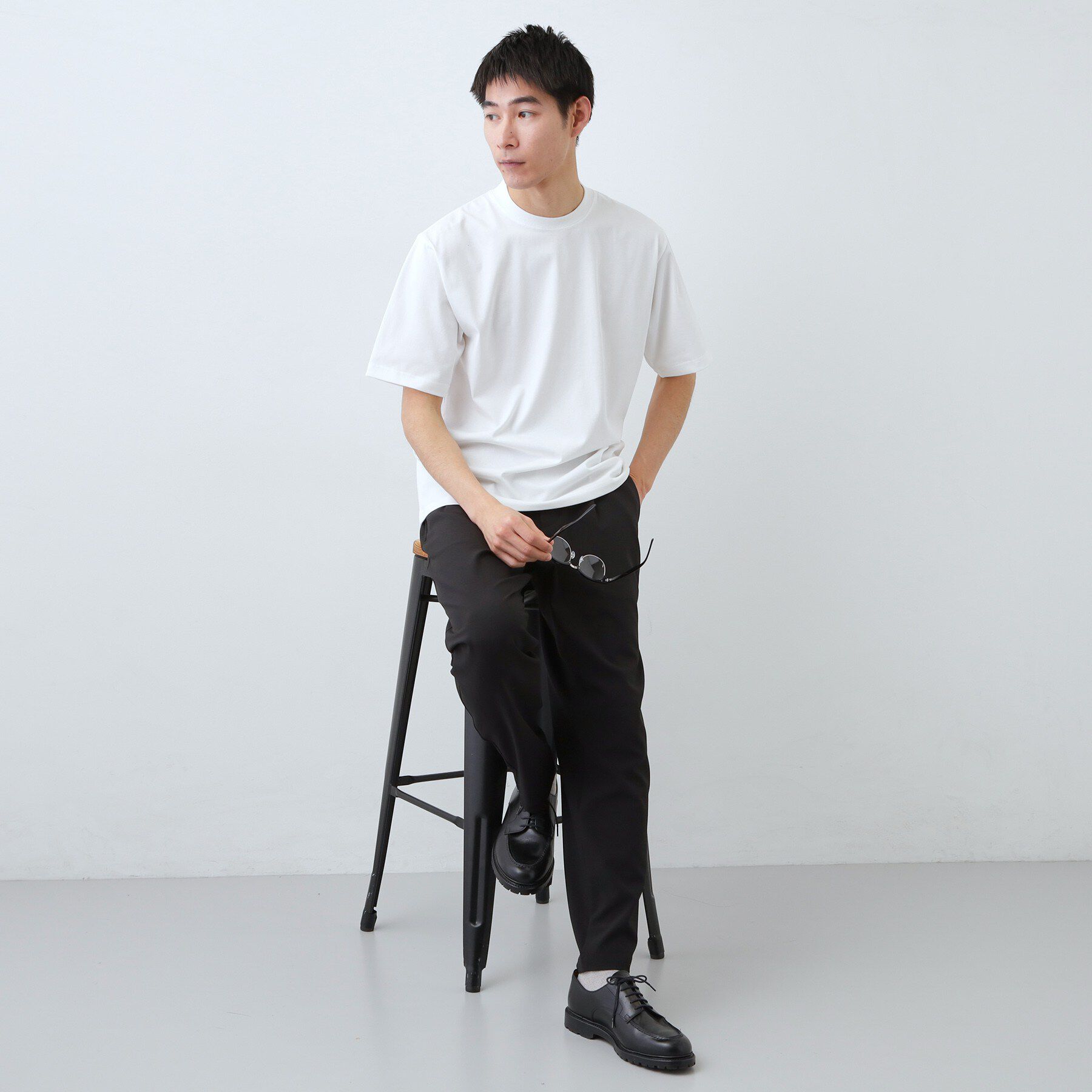 THE SHOP TK「【ジャケットインにもおすすめ】きれいめ半袖Tシャツ 洗濯機OK」|Tシャツ・カットソー|