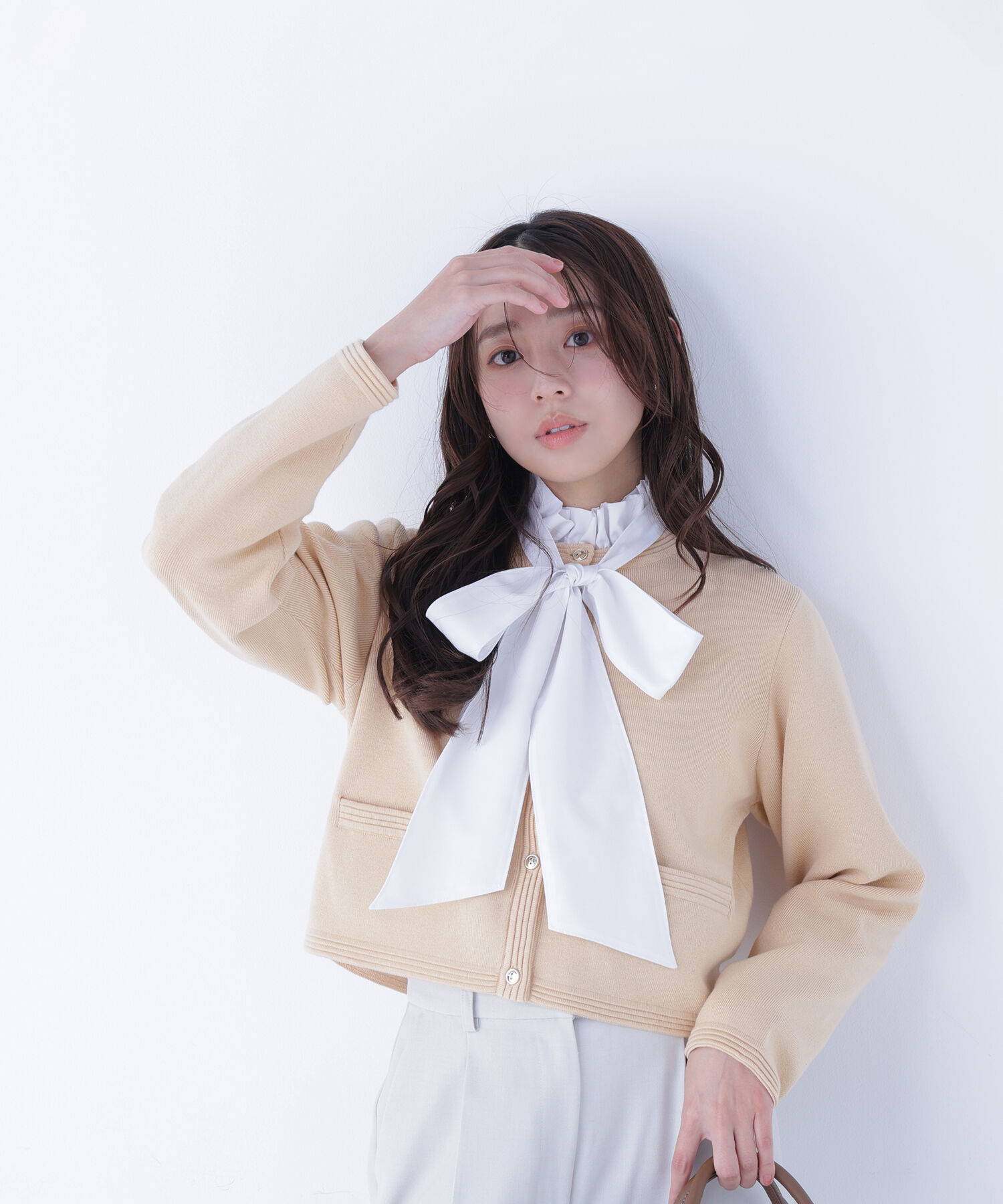  「ハイネックリボンボウブラウス」|シャツ・ブラウス|