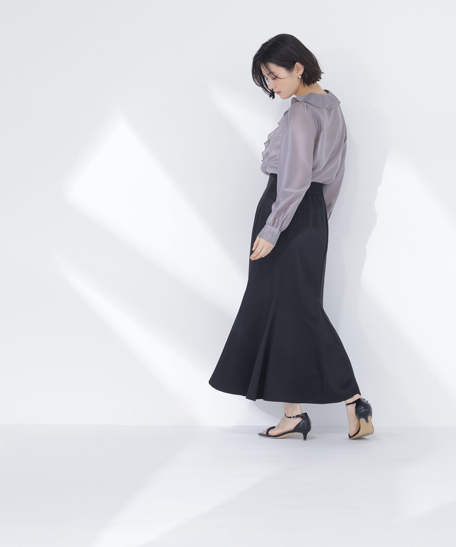  「ヘム切替マーメイドスカート」|スカート|