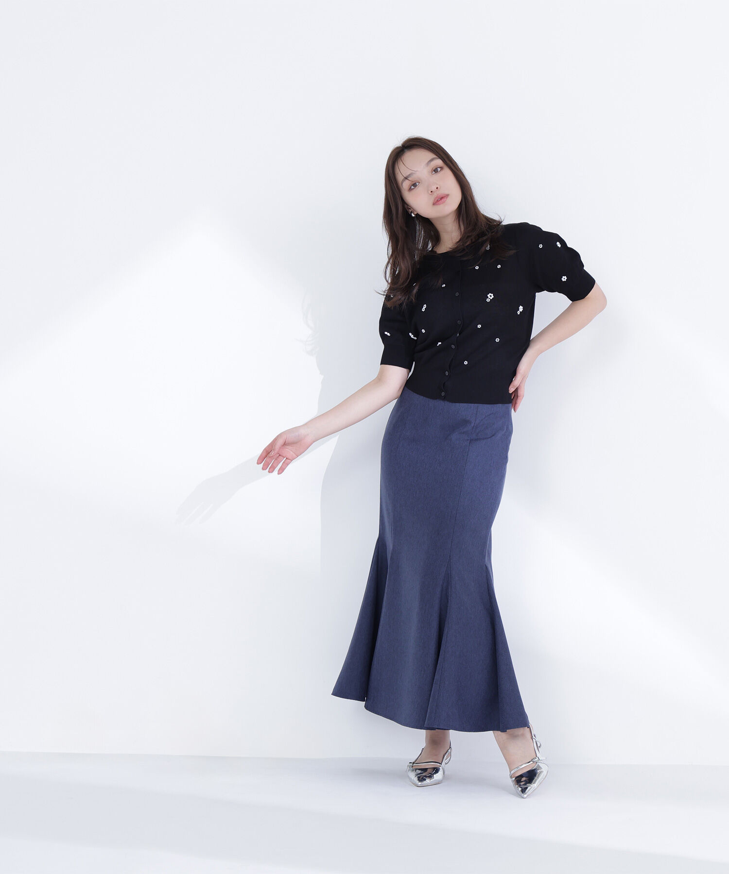  「ヘム切替マーメイドスカート」|スカート|