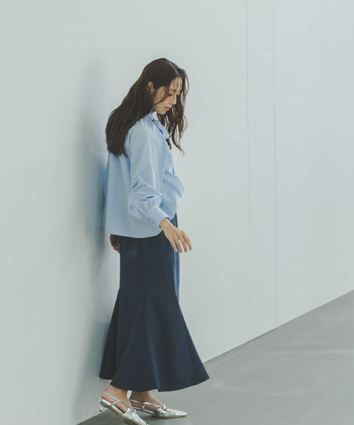  「ヘム切替マーメイドスカート」|スカート|