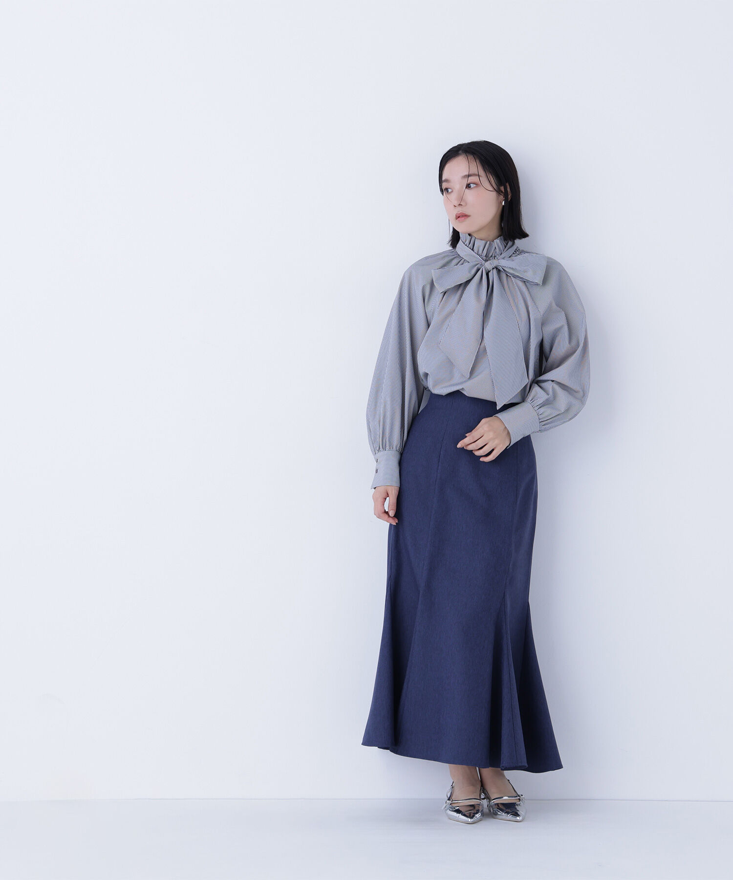  「ヘム切替マーメイドスカート」|スカート|