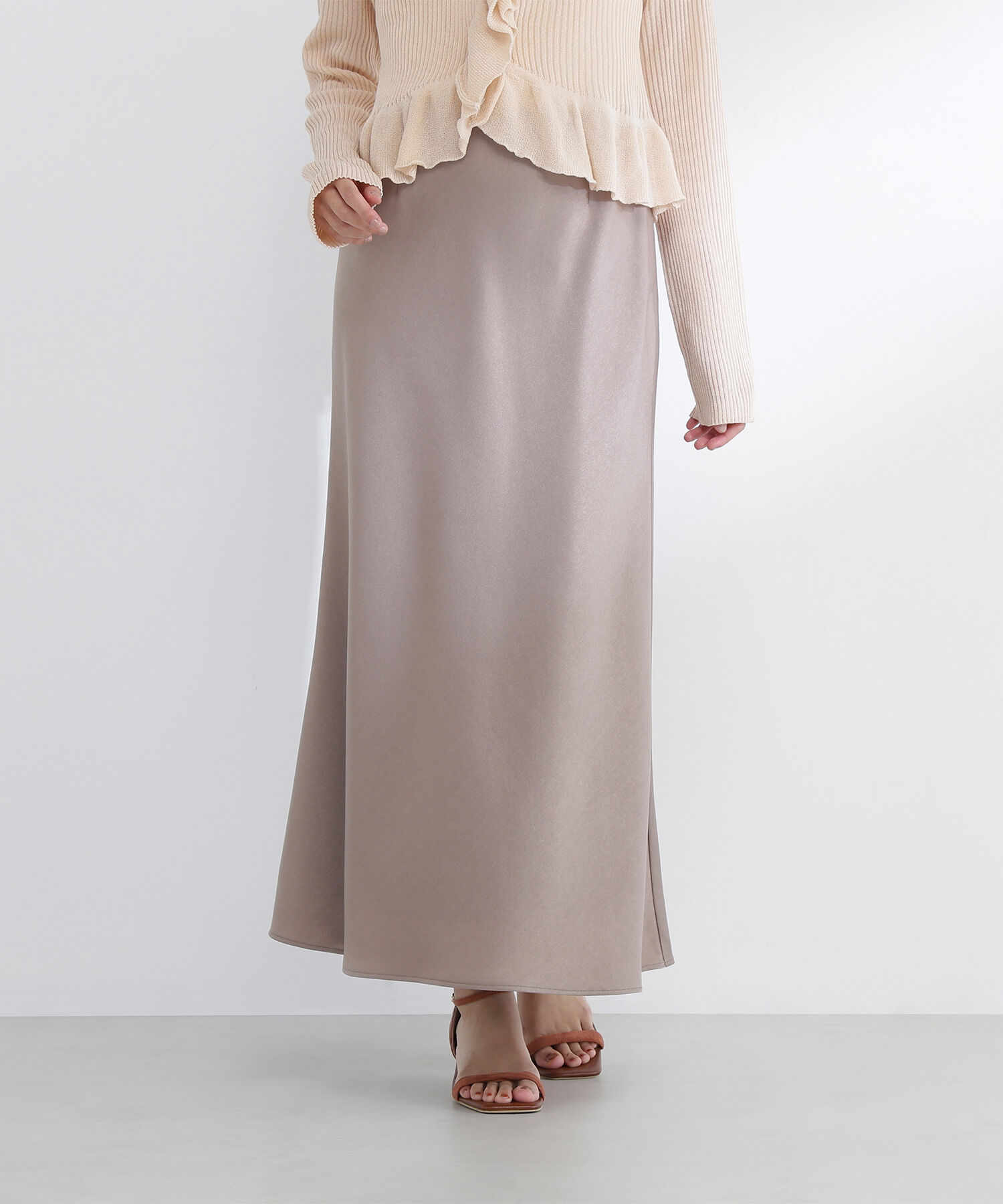  「バイアスサテンナロースカート」|スカート|