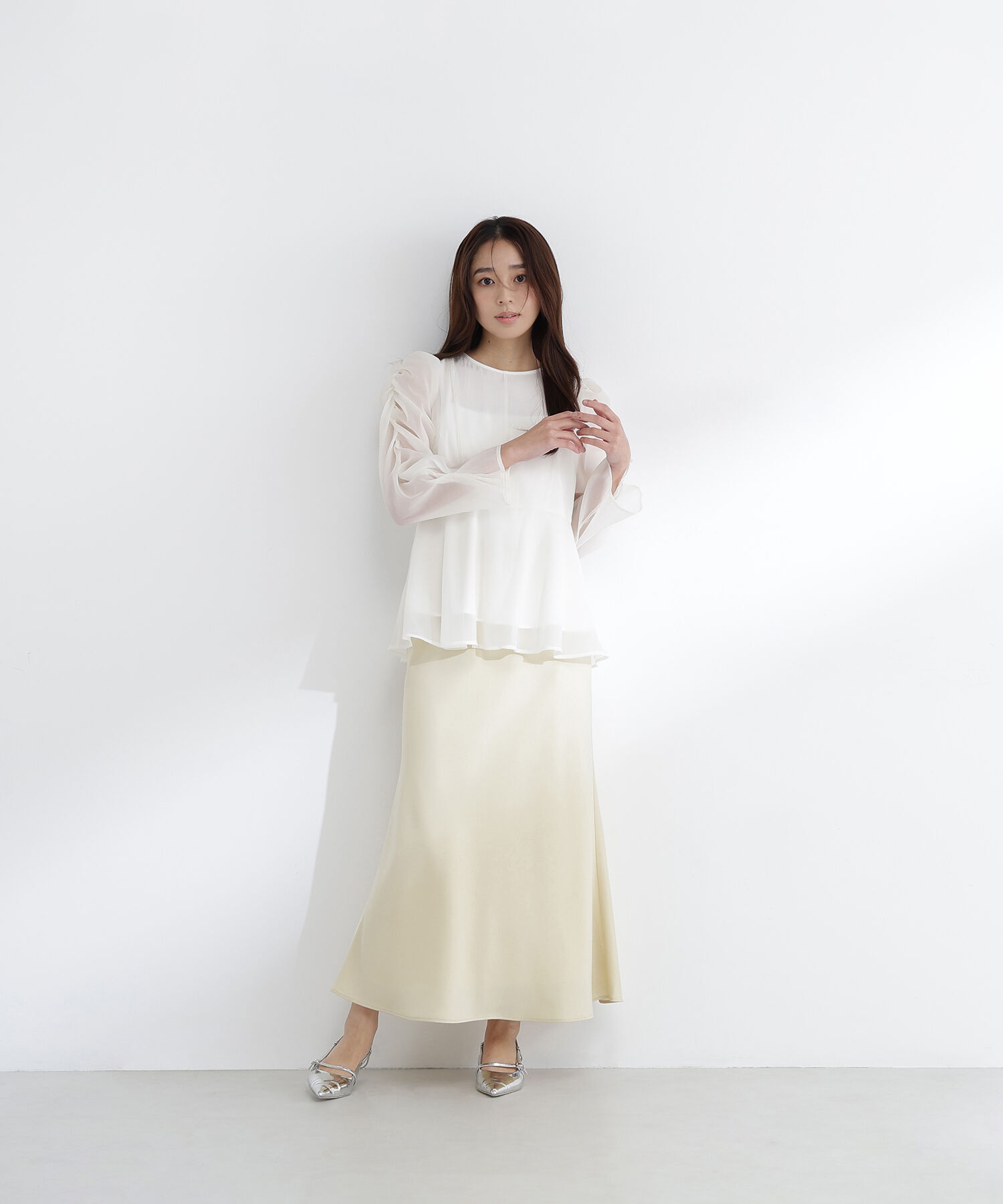  「バイアスサテンナロースカート」|スカート|