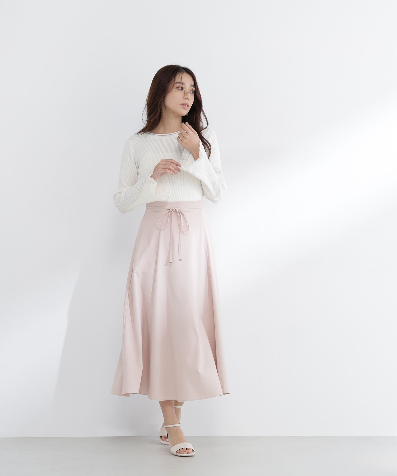  「ナローリボンフレアスカート」|スカート|