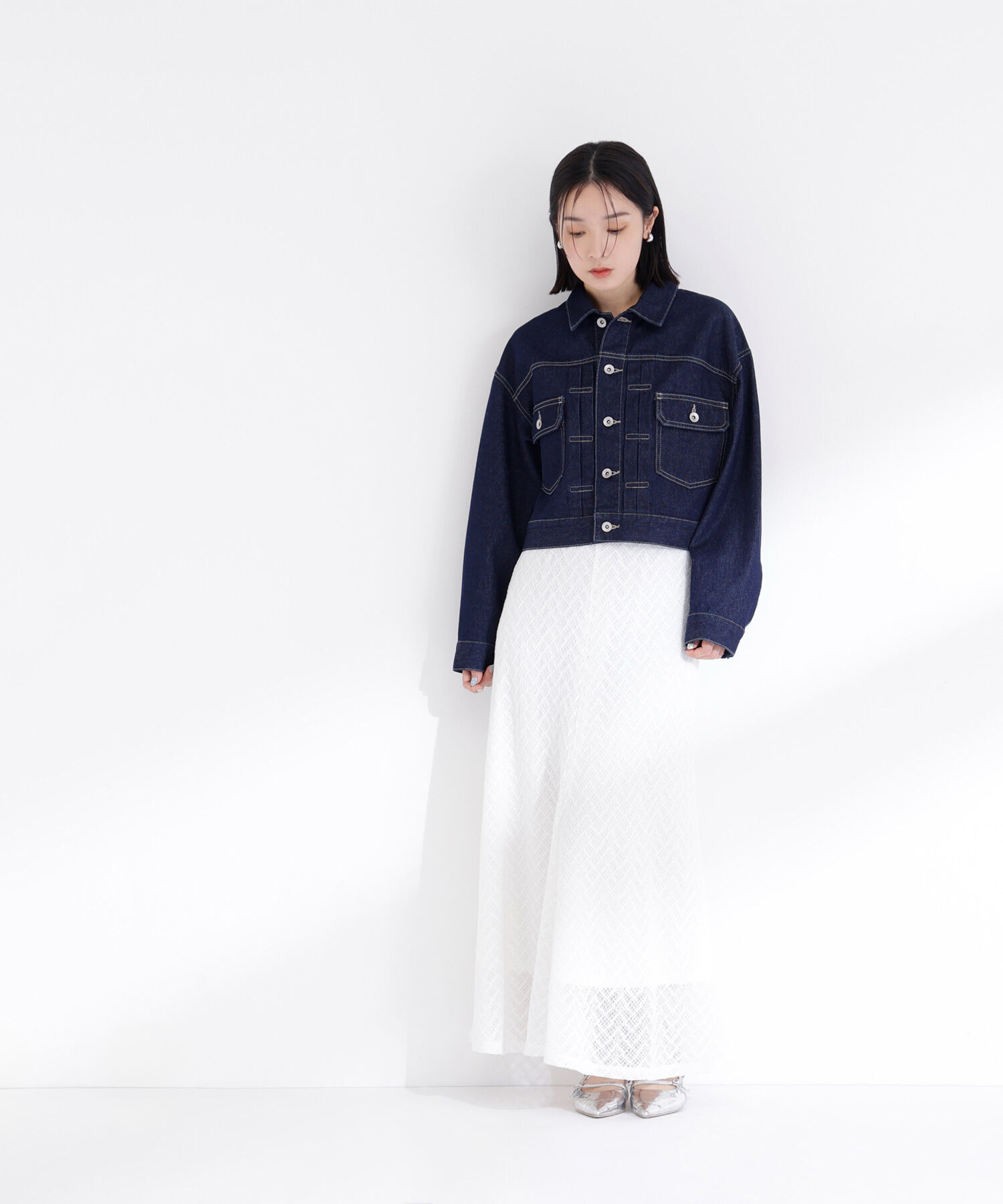  「レースナロースカート」|スカート|