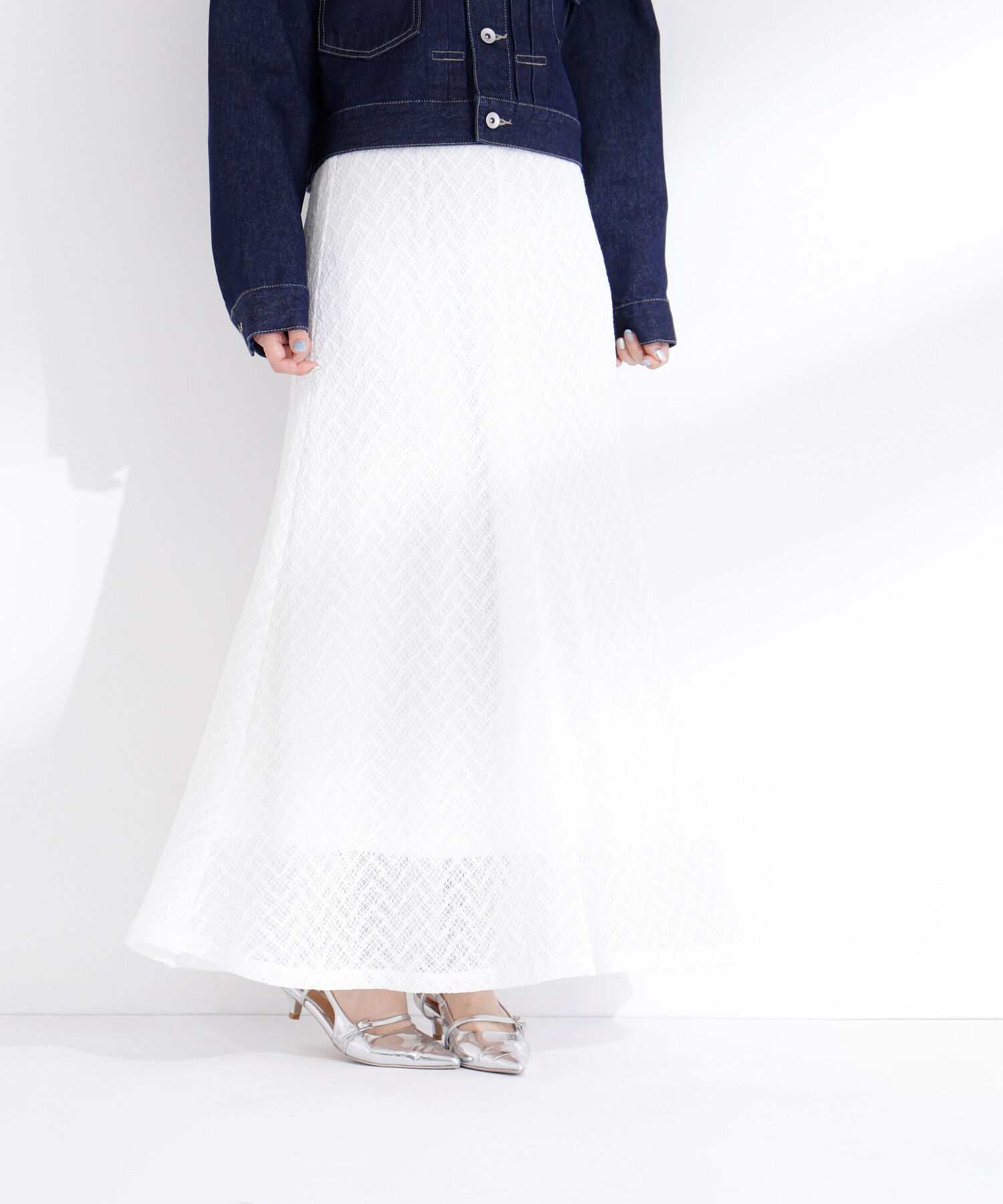  「レースナロースカート」|スカート|