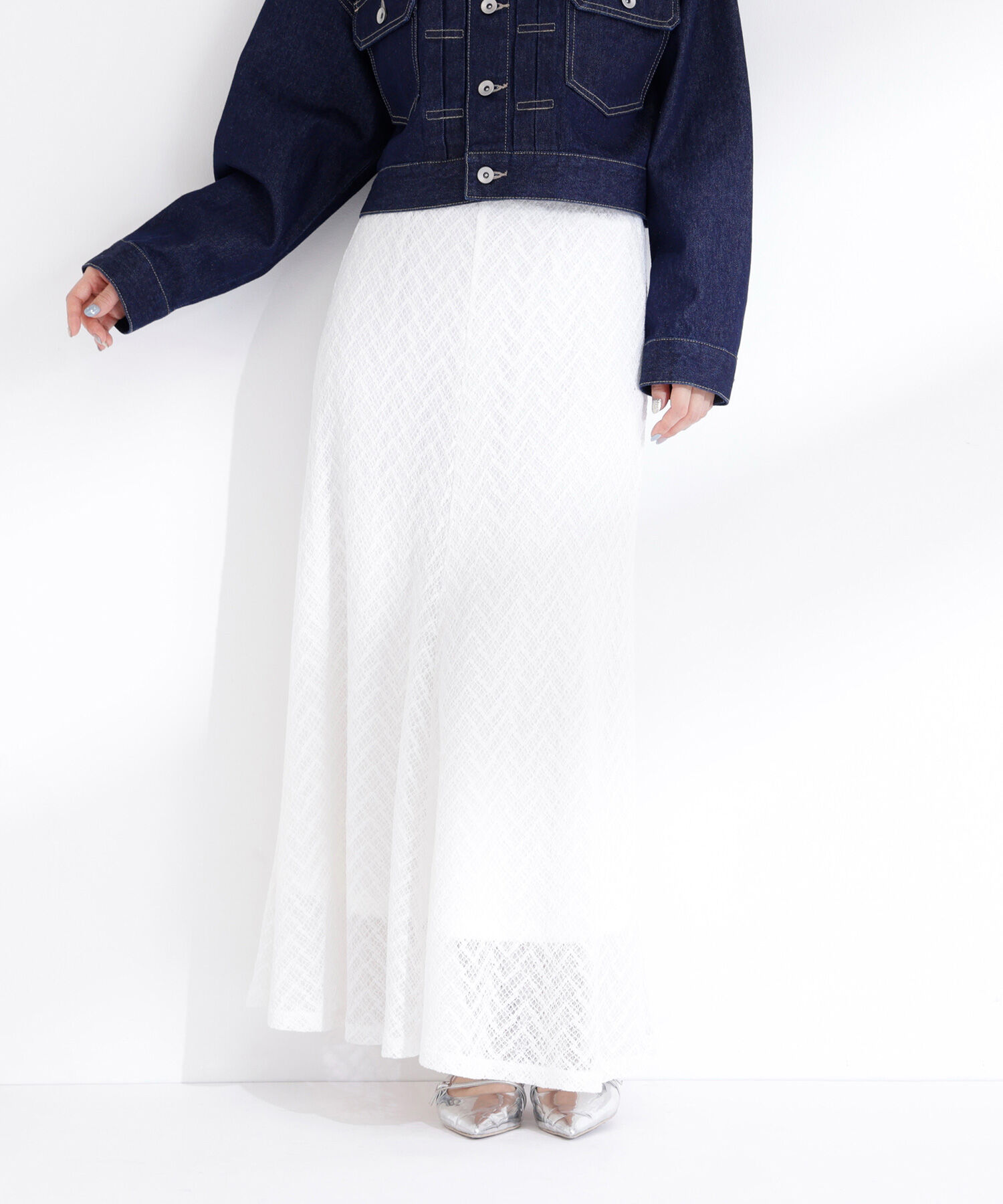  「レースナロースカート」|スカート|