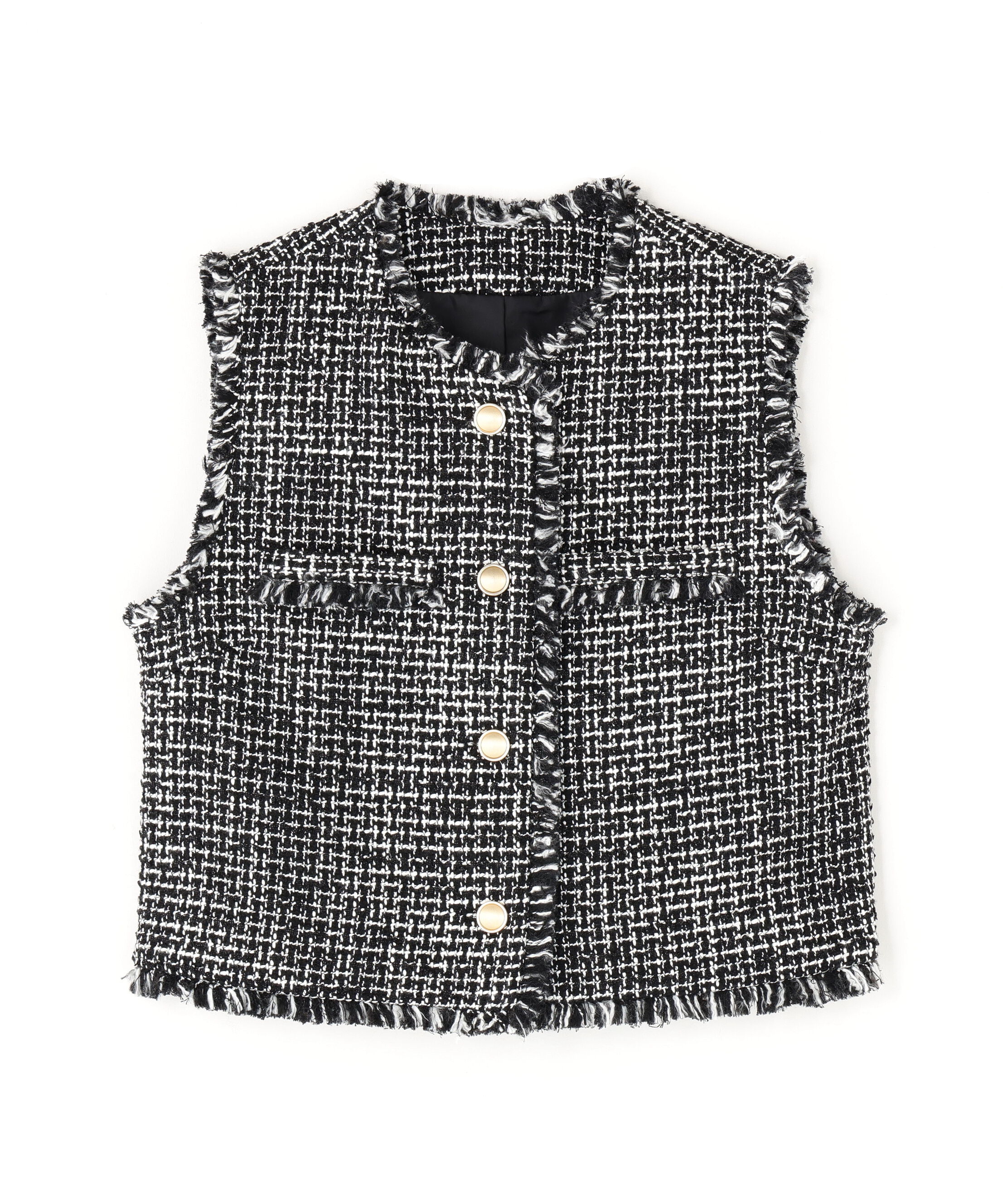  「ツイードシリーズ コンパクトジレ」|ブルゾン・スタジャン|