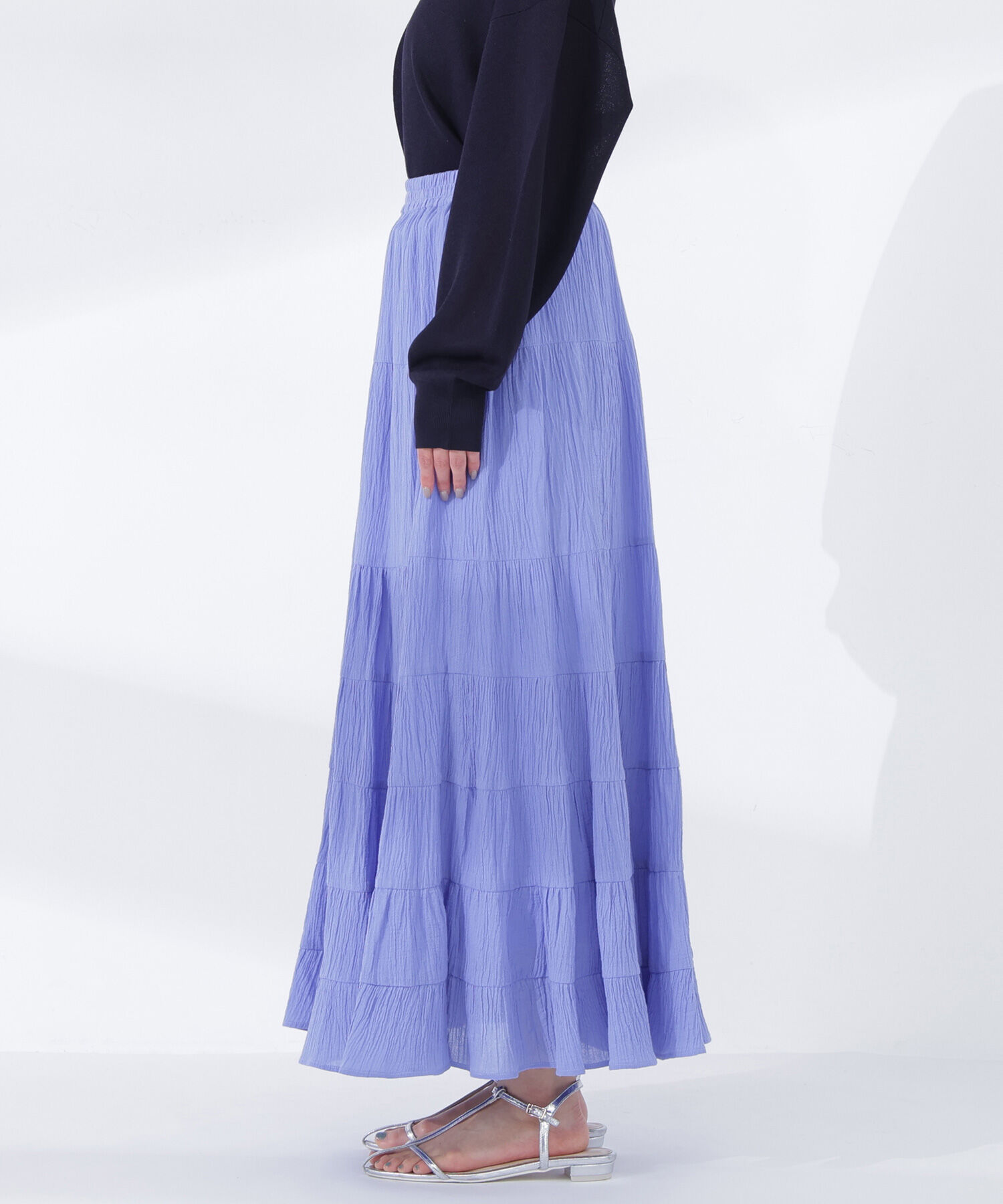  「楊柳ティアードロングスカート」|スカート|