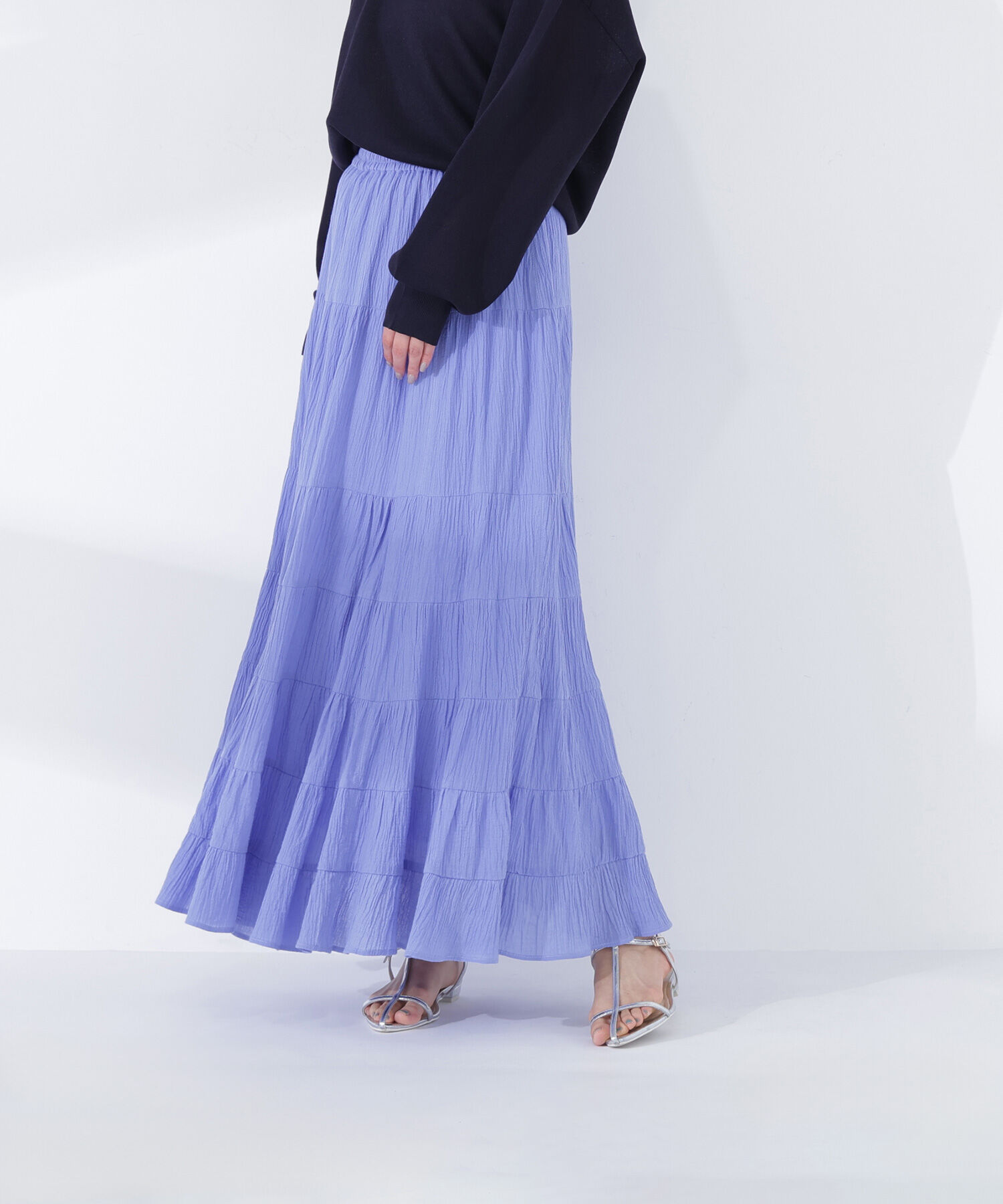  「楊柳ティアードロングスカート」|スカート|