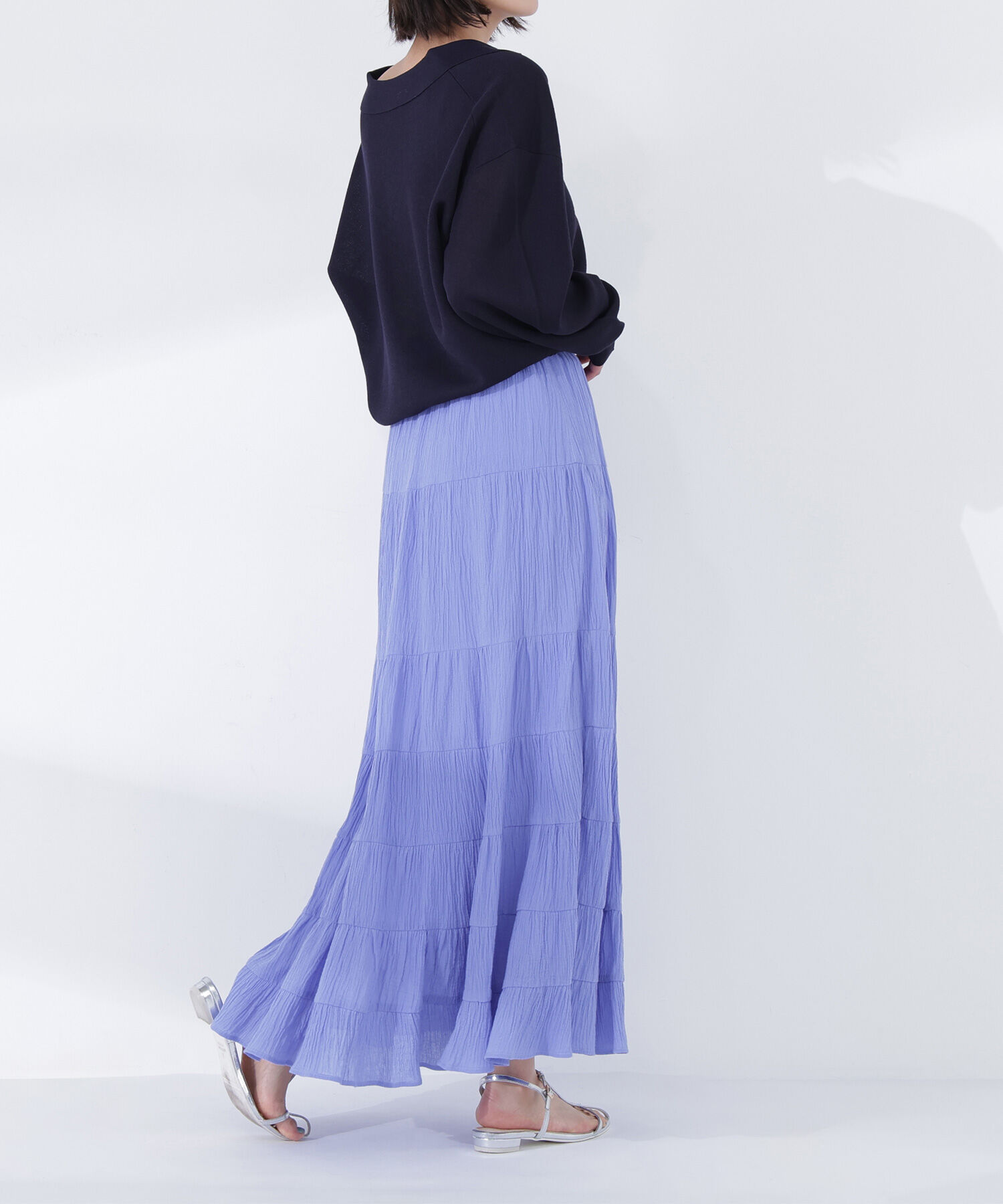  「楊柳ティアードロングスカート」|スカート|