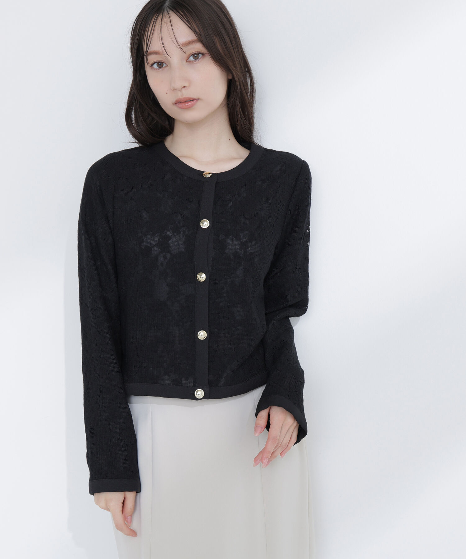  「レースブルゾン」|ブルゾン・スタジャン|ブラック