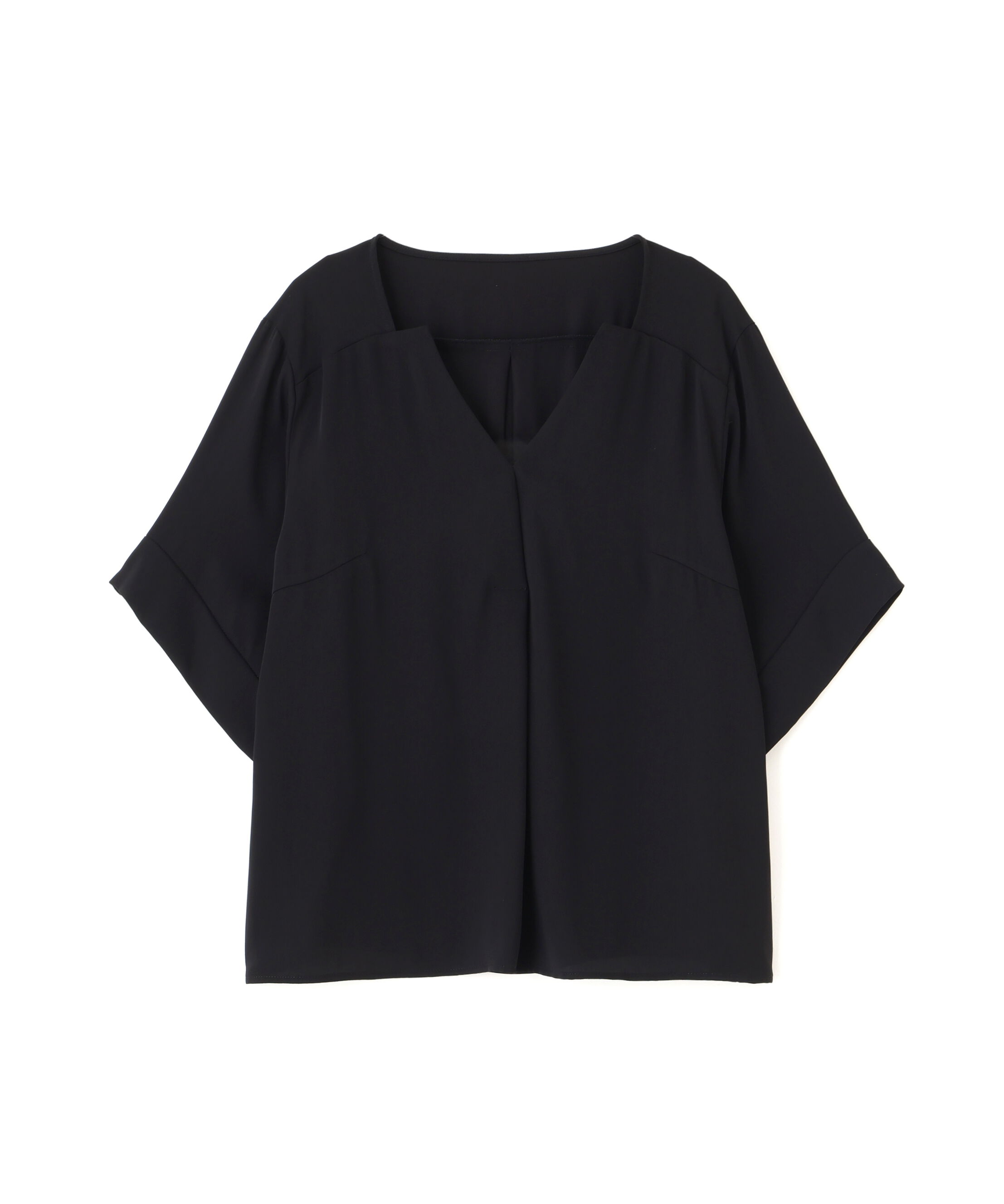  「◆ハーフスリーブＶネックブラウス」|シャツ・ブラウス|