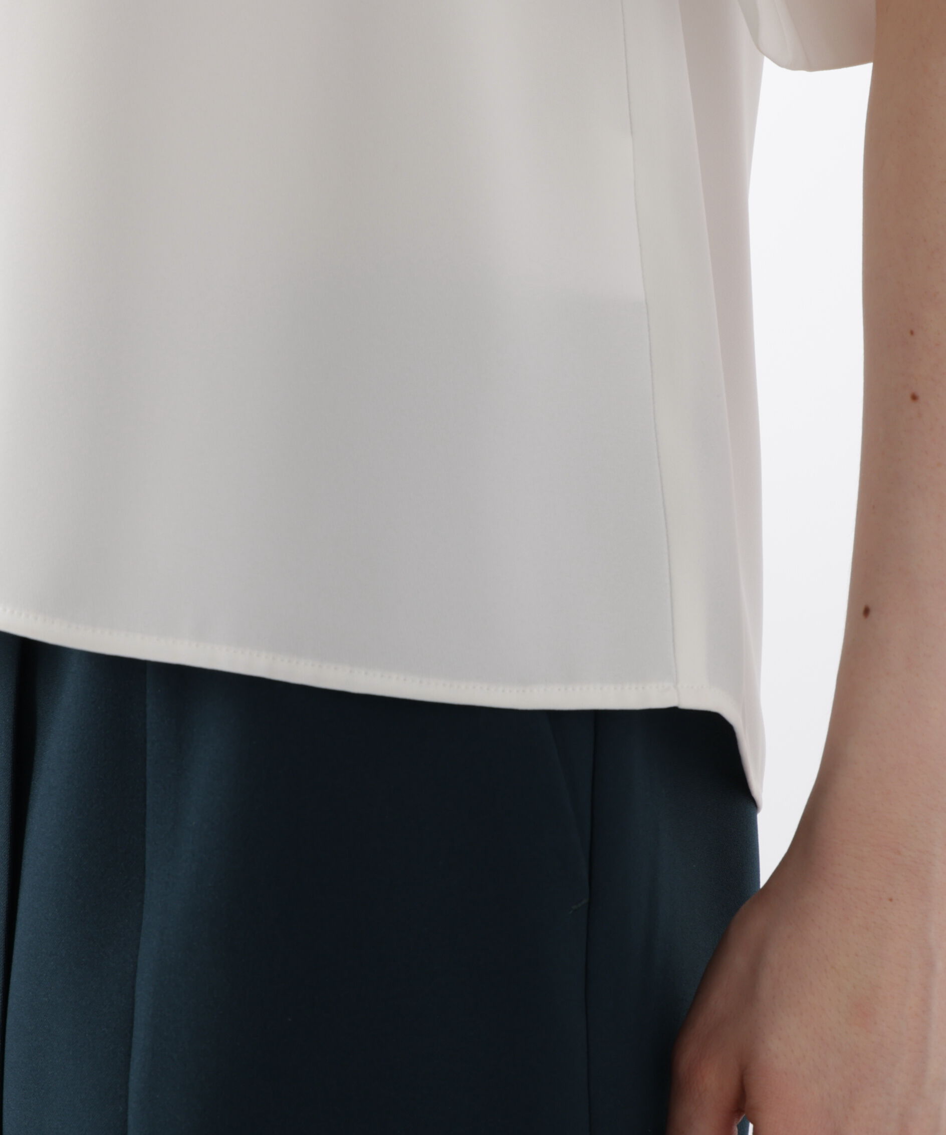  「◆ハーフスリーブＶネックブラウス」|シャツ・ブラウス|