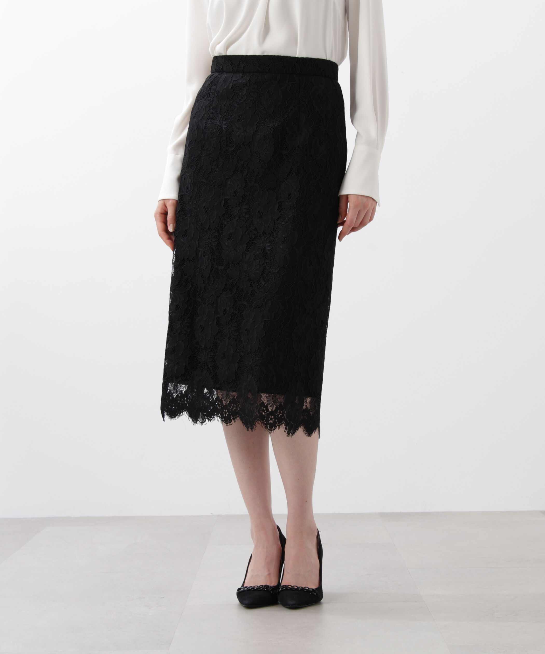  「◆グラデーションフラワーレーススカート」|スカート|