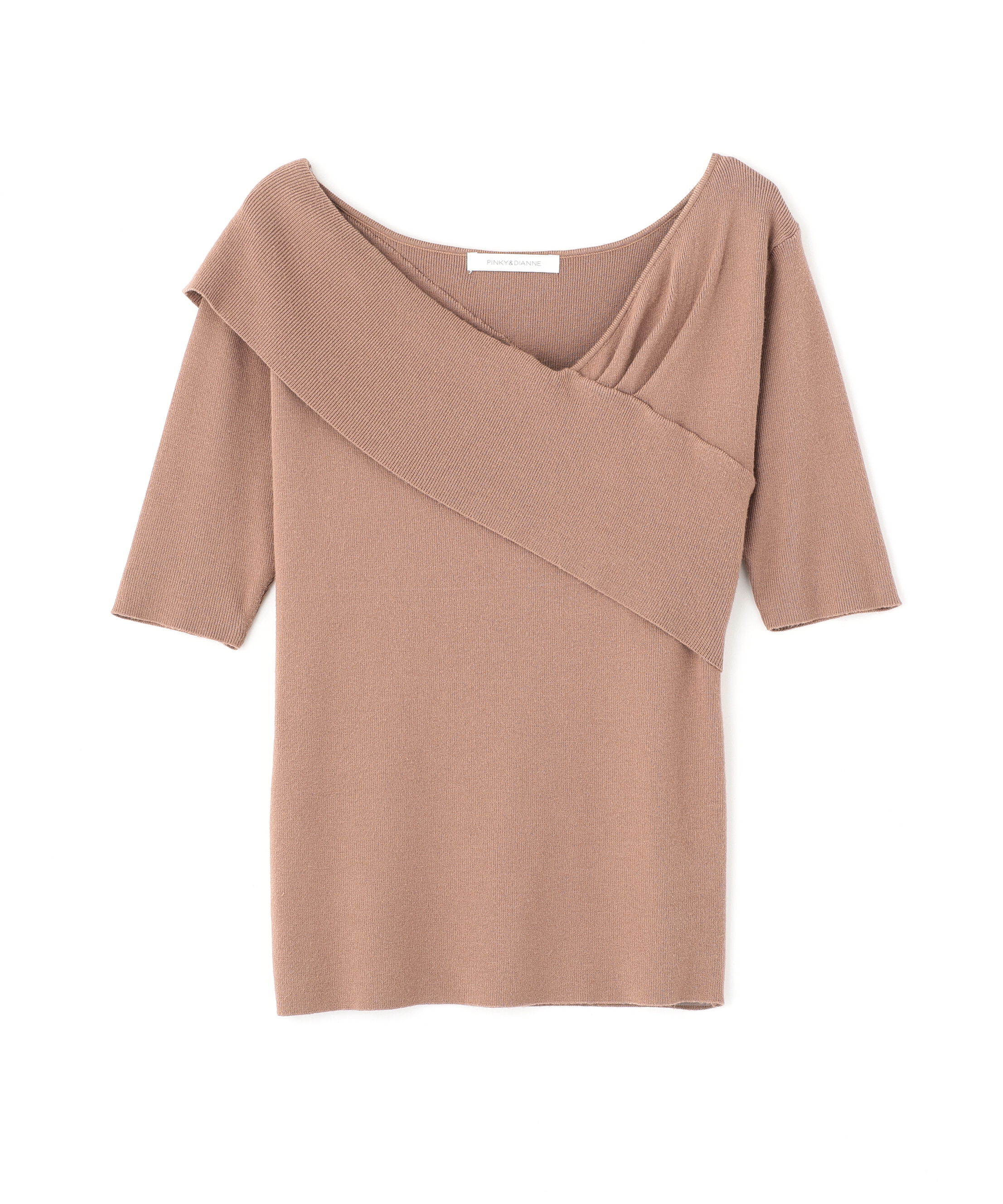  「◆アシンメトリーネックニットプルオーバー」|ニット・セーター|