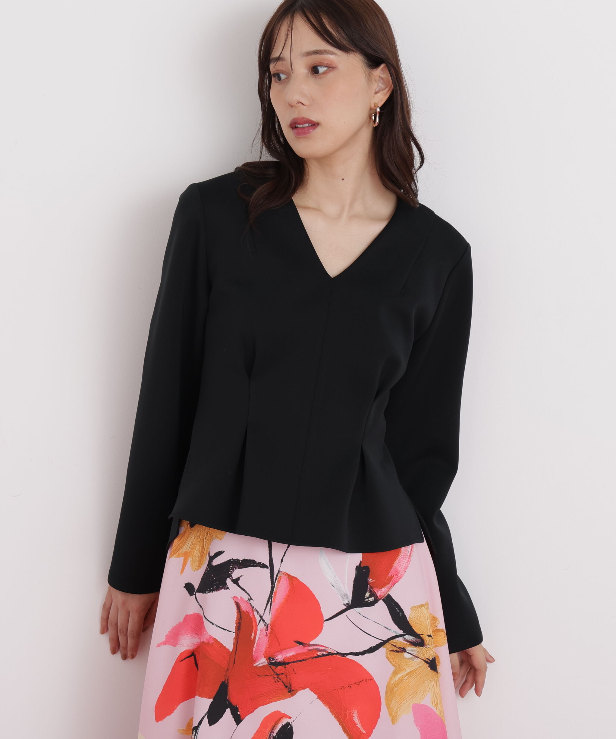  「◆タックフレアダンボールブラウス」|シャツ・ブラウス|