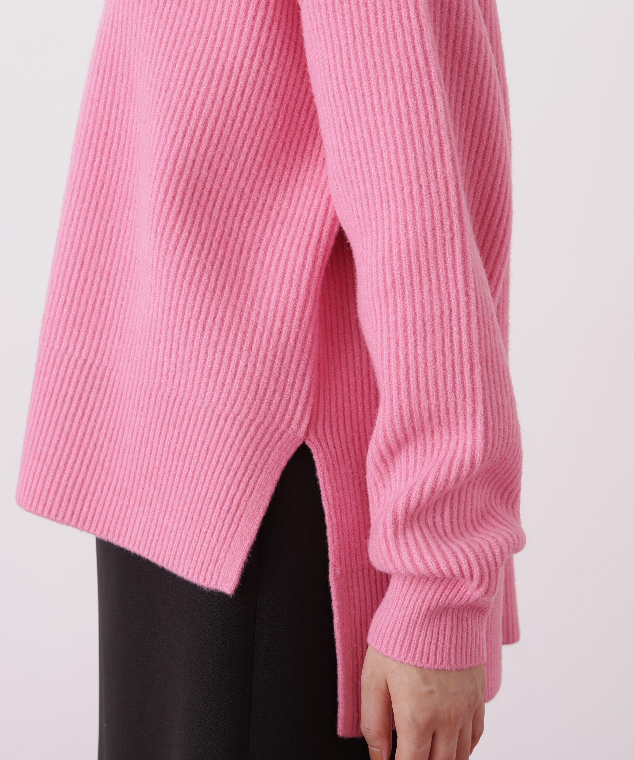  「◆フードスヌード付きニットプルオーバー」|ニット・セーター|