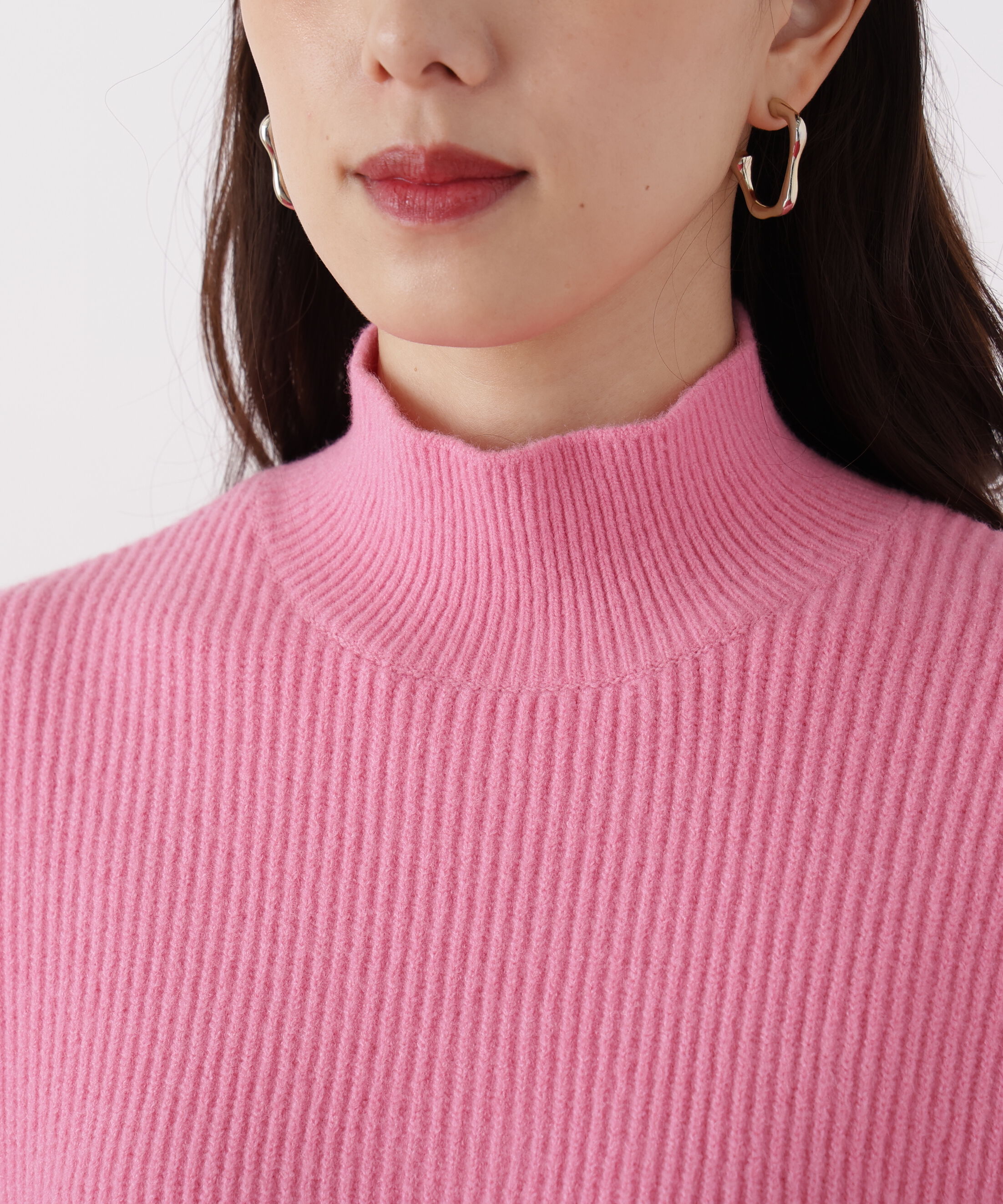  「◆フードスヌード付きニットプルオーバー」|ニット・セーター|