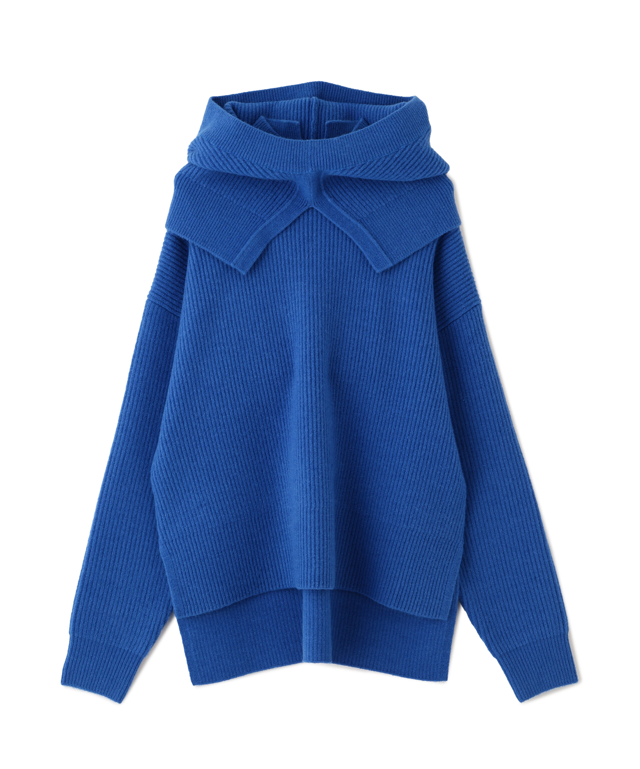  「◆フードスヌード付きニットプルオーバー」|ニット・セーター|