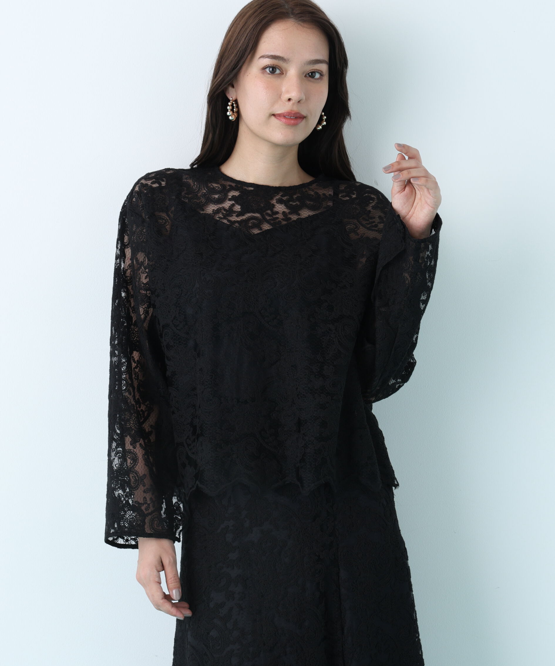  「スカラレースブラウス」|シャツ・ブラウス|