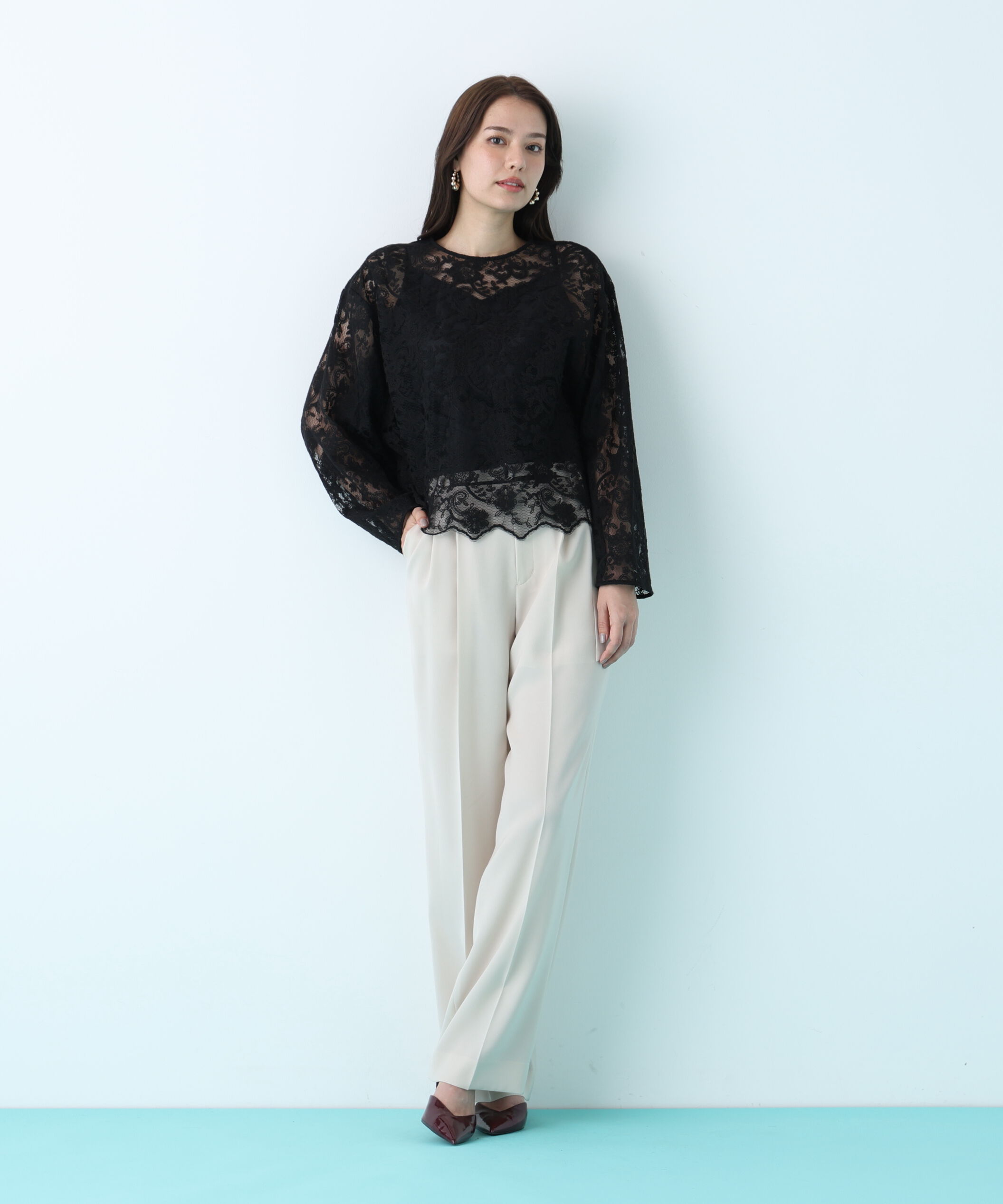  「スカラレースブラウス」|シャツ・ブラウス|