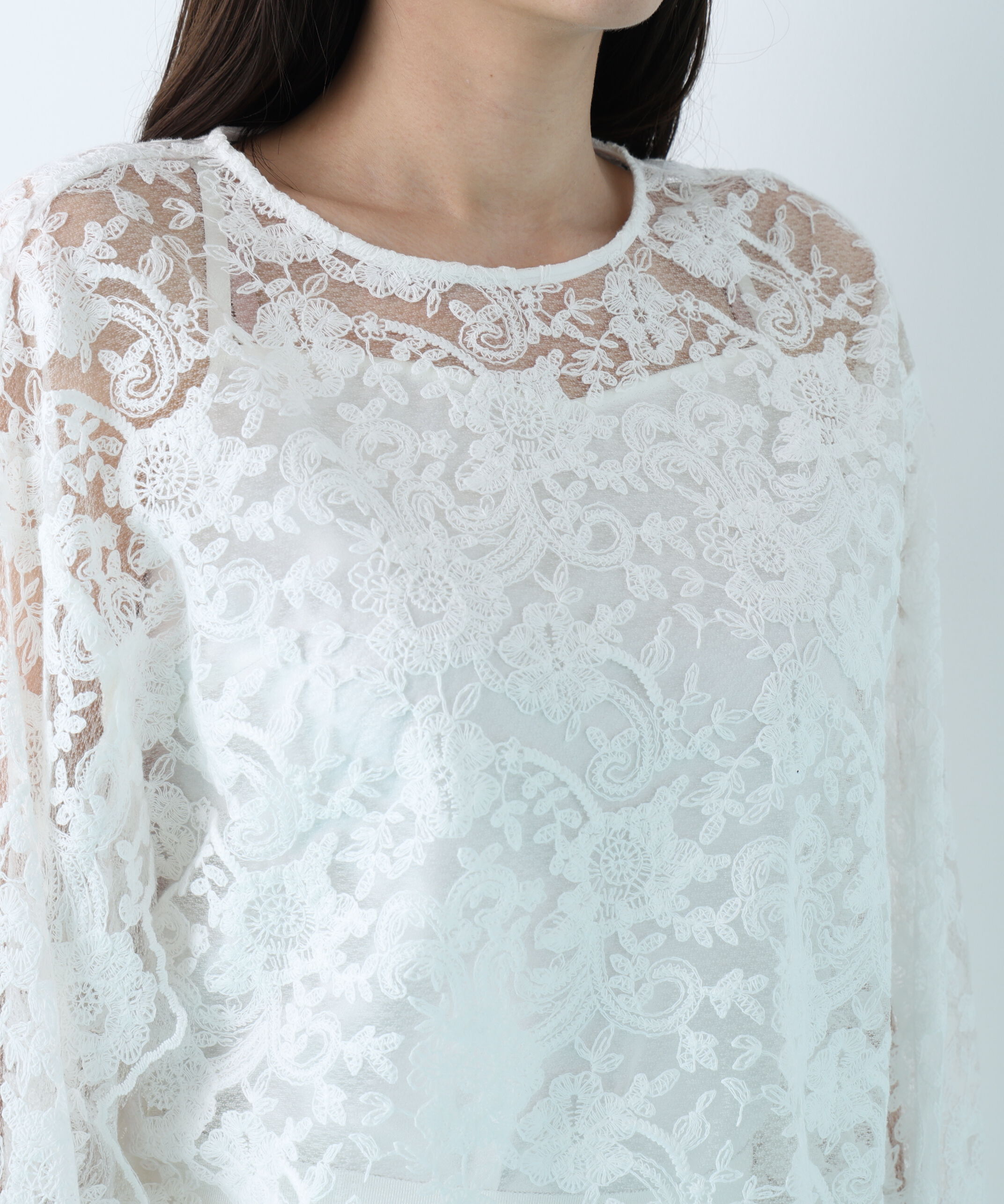  「スカラレースブラウス」|シャツ・ブラウス|