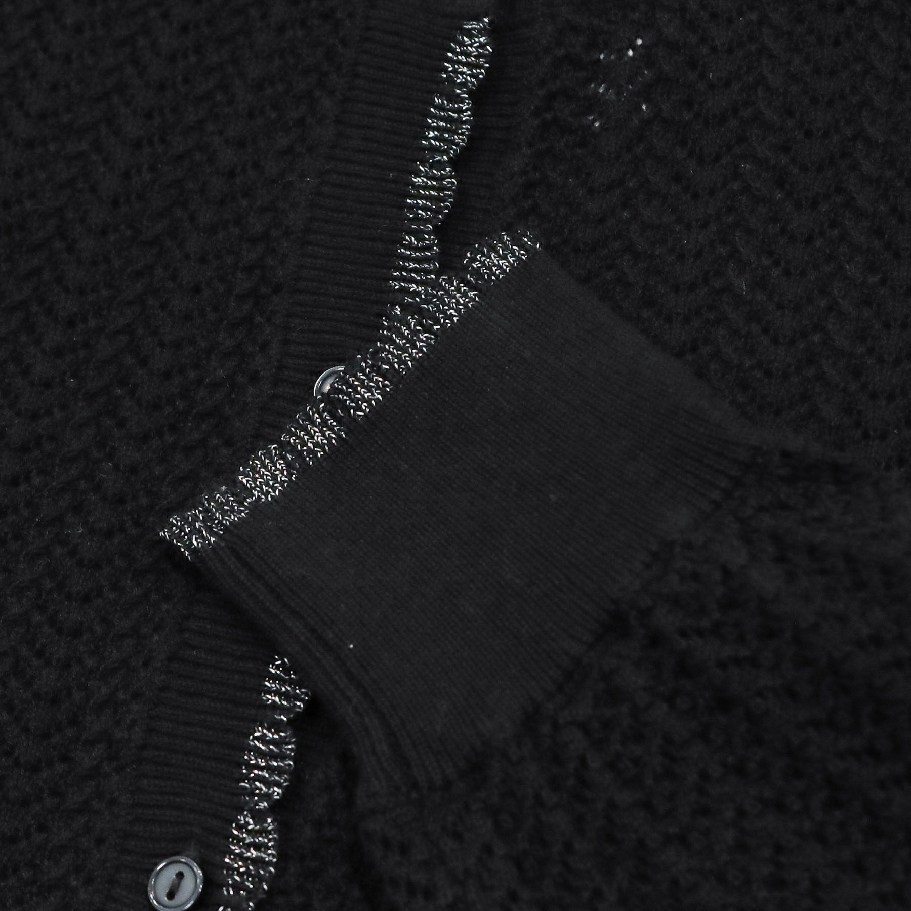 SHOO･LA･RUE「編み柄が上品 ラメ入り透かし編みカーディガン」|カーディガン|