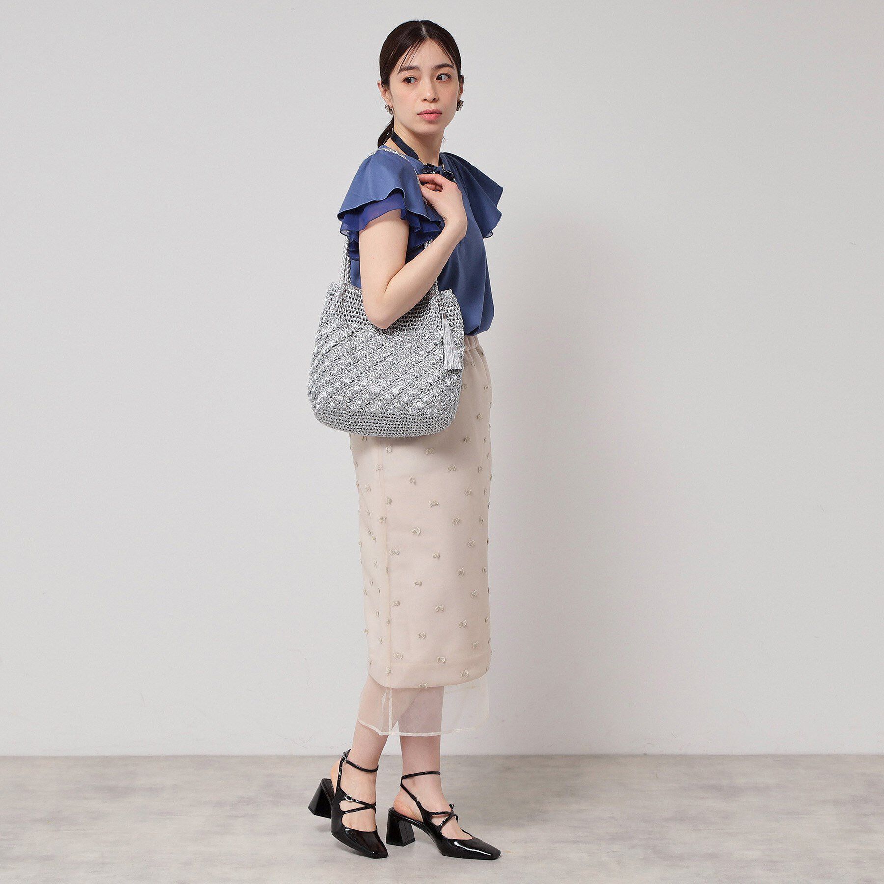 SunaUna「【こなれ見え！／肩掛け可能／軽量】メタリックトートバッグ」|トートバッグ|