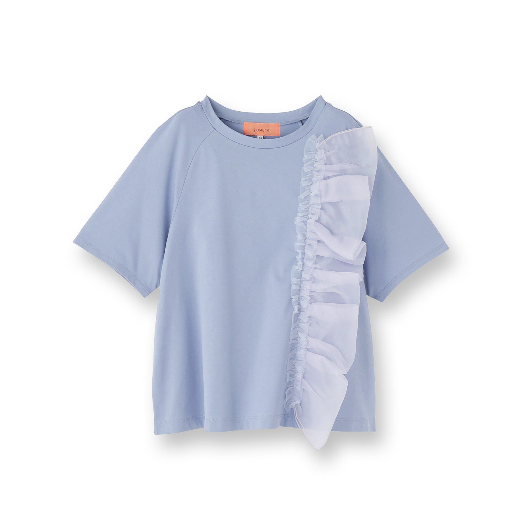 SunaUna「【オーガンジーラッフル】大人フェミニンTシャツ」|Tシャツ・カットソー|