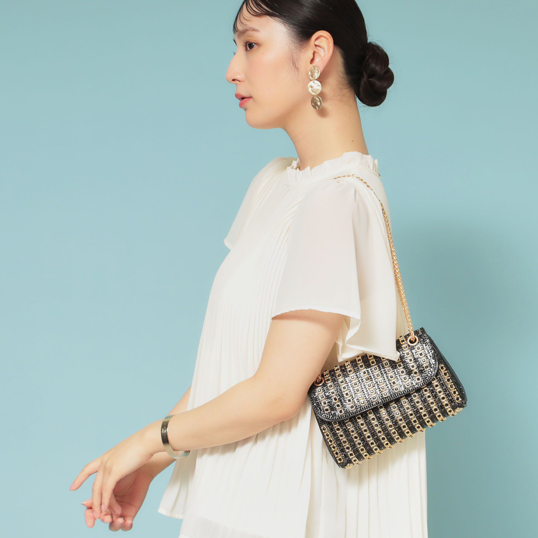 SunaUna「【内ポケット付】ビジューミニバッグ」|ハンドバッグ|