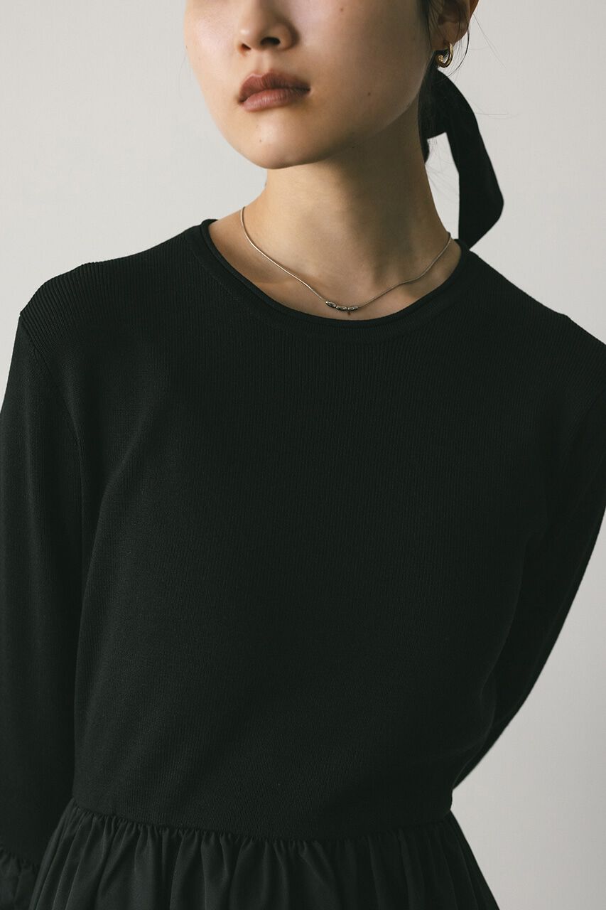 STYLEMIXER「コクーンスリーブコンビネーションニットワンピース」|ワンピース|