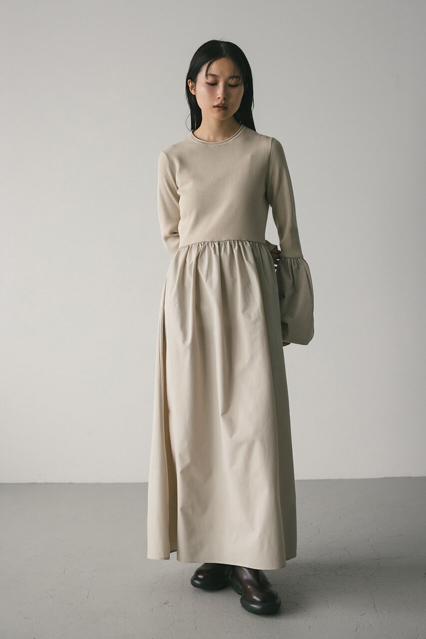 STYLEMIXER「コクーンスリーブコンビネーションニットワンピース」|ワンピース|L/BEG1