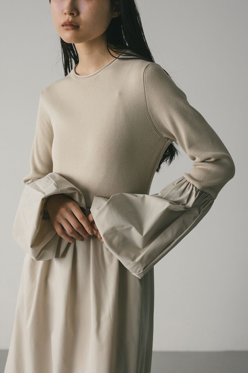 STYLEMIXER「コクーンスリーブコンビネーションニットワンピース」|ワンピース|