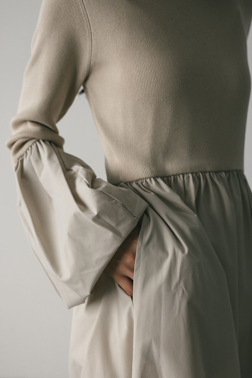 STYLEMIXER「コクーンスリーブコンビネーションニットワンピース」|ワンピース|