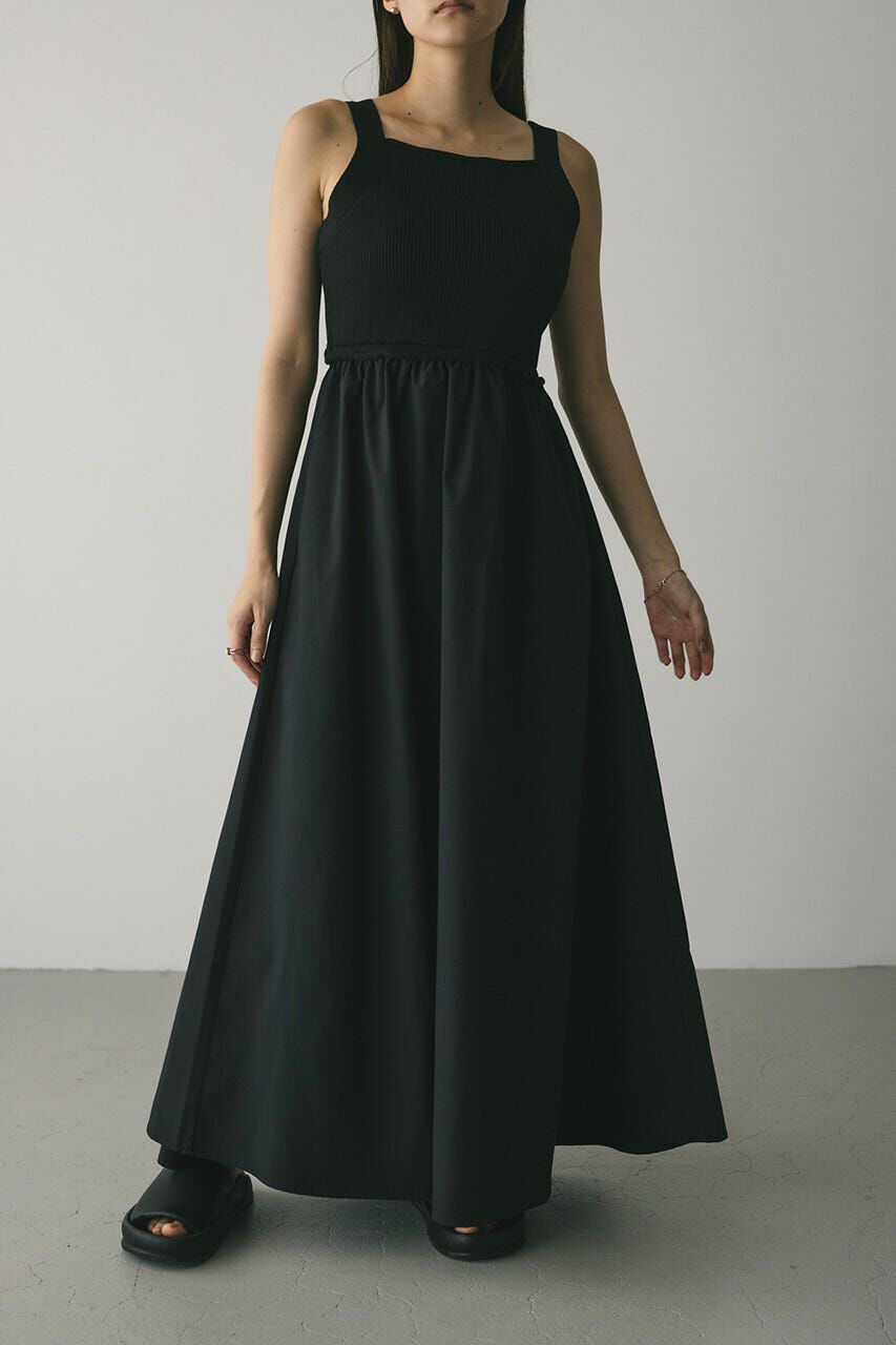 STYLEMIXER「バックオープンコンビネーションワンピース」|ワンピース|BLK