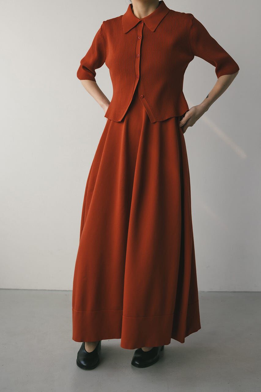 STYLEMIXER「2ピースハーフスリーブポロニットワンピース」|ワンピース|