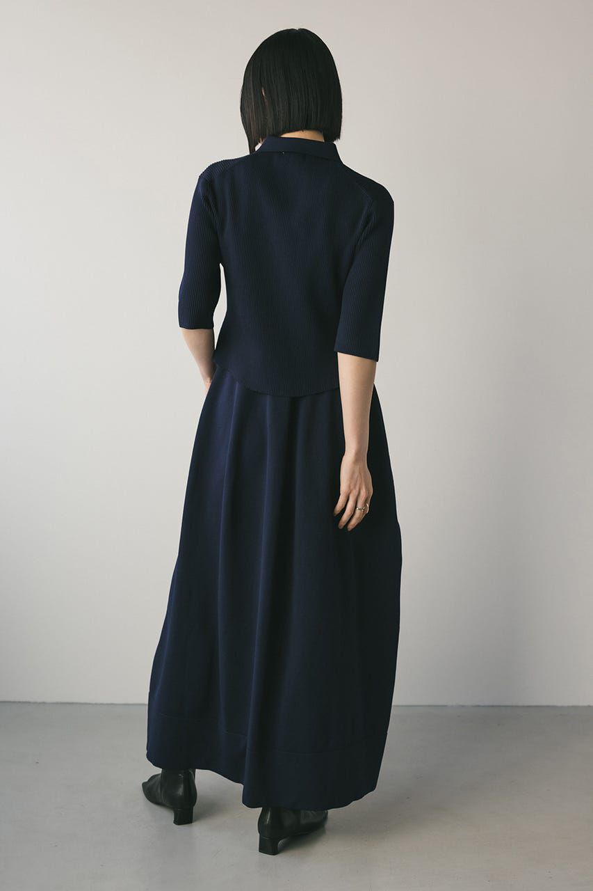 STYLEMIXER「2ピースハーフスリーブポロニットワンピース」|ワンピース|