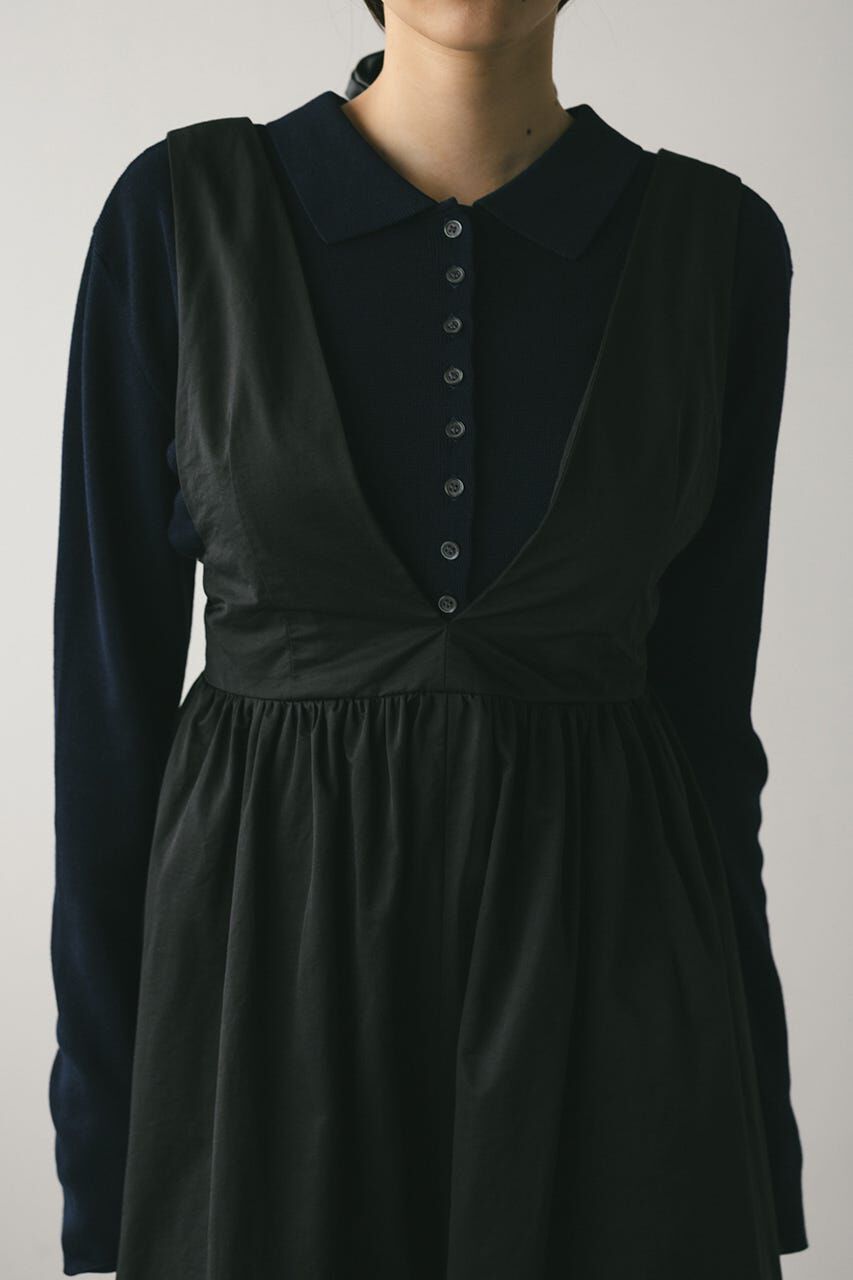 STYLEMIXER「ディープVジャンパースカート」|ワンピース|