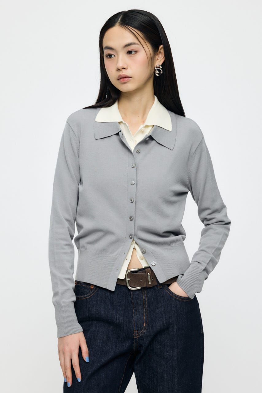 MOUSSY「HIGH GAUGE KNIT シャツ」|シャツ・ブラウス|T.GRY