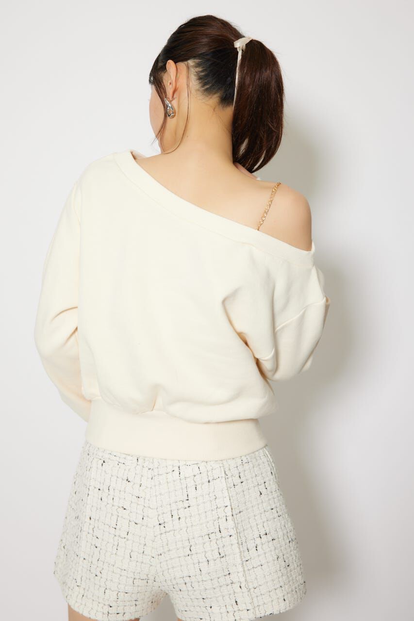 rienda「ワンショルダーボリュームスウェットトップス」|Tシャツ・カットソー|