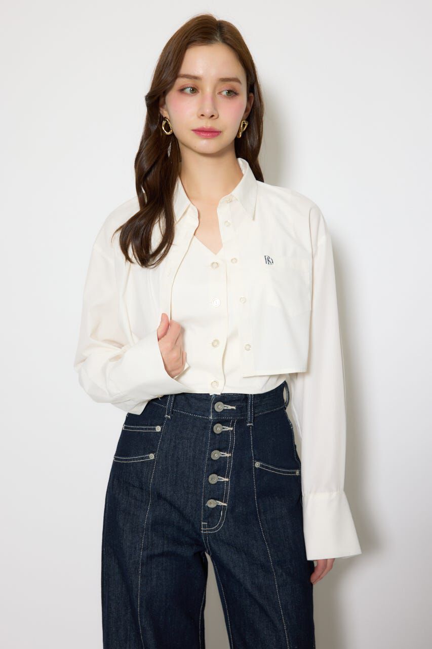 rienda「バックリボンレイヤードシャツ」|シャツ・ブラウス|